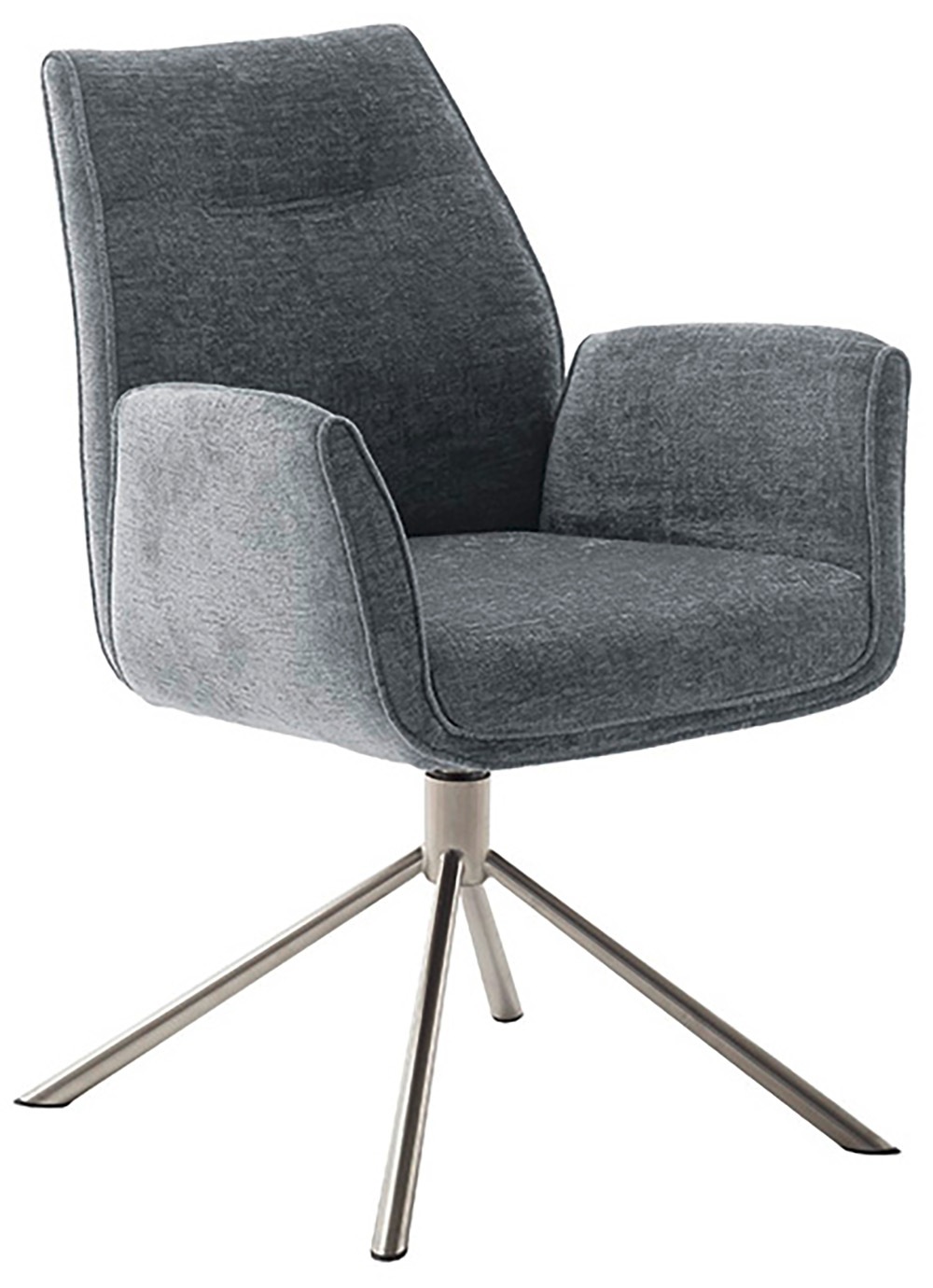MCA furniture Esszimmerstuhl, Chenilleoptik, (2er-Set), drehbar 360°, Belastbarkeit 120 kg, Sitzhöhe ca. 50 cm