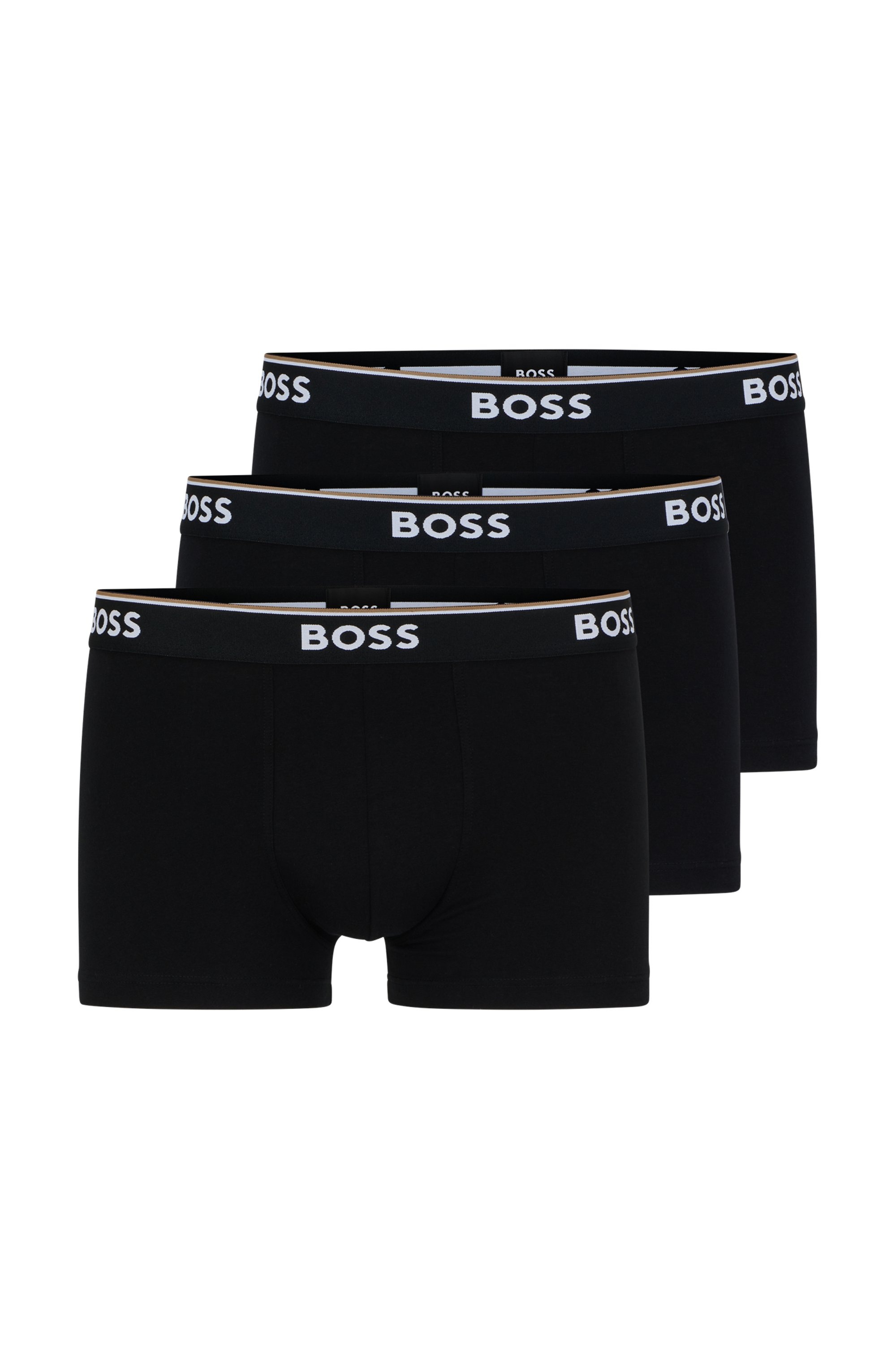 BOSS Boxer »TRUNK 3 PACK«, (3 St.), BOSS Schriftzug auf dem Bund