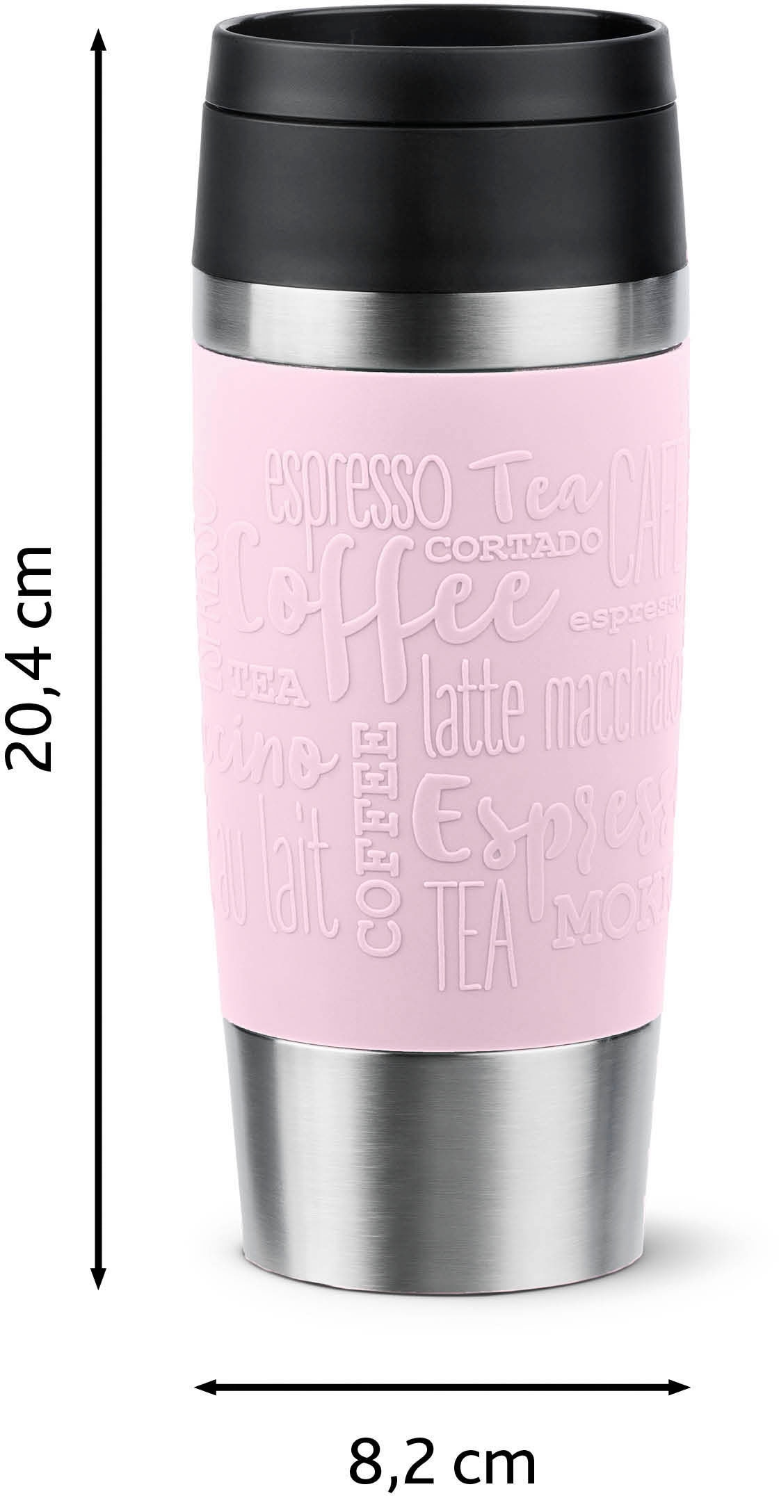 Emsa Thermobecher »Travel Mug Classic, mit 360°-Trinköffnung«, 4h heiß, 8h kalt - 360 ml / 6h heiß, 12h kalt - 500 ml, 100% dicht