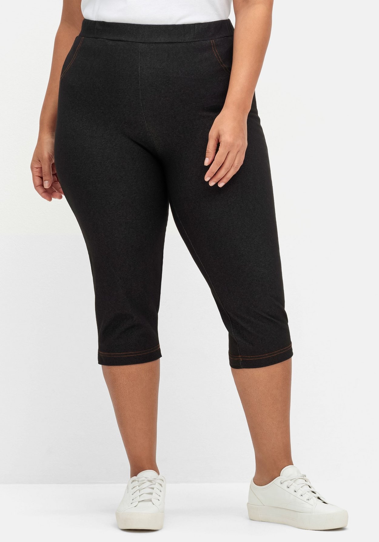 Sheego Caprihose »Extraschmale Caprihose extra schmal in Denim-Optik«