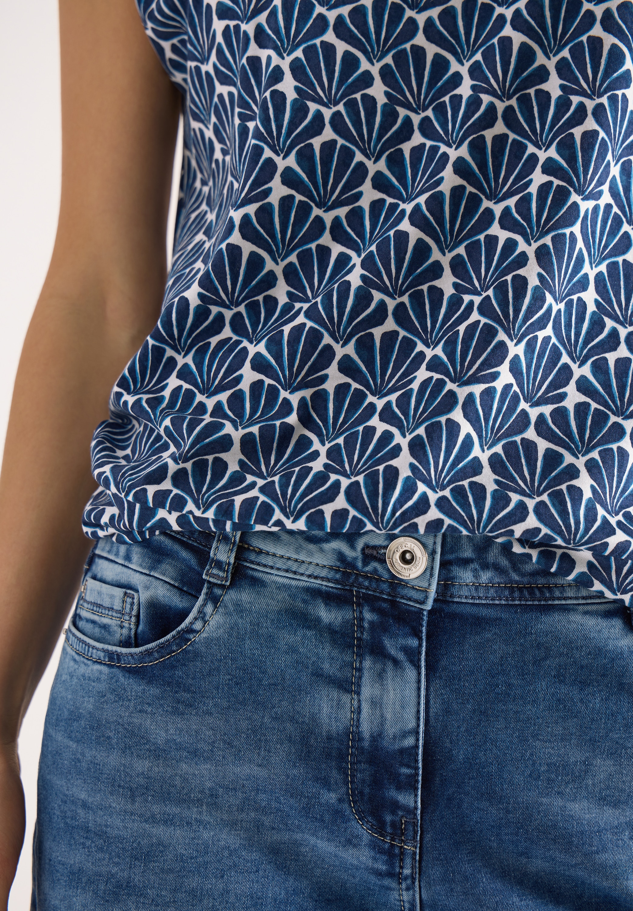Cecil T-Shirt mit All-Over Print