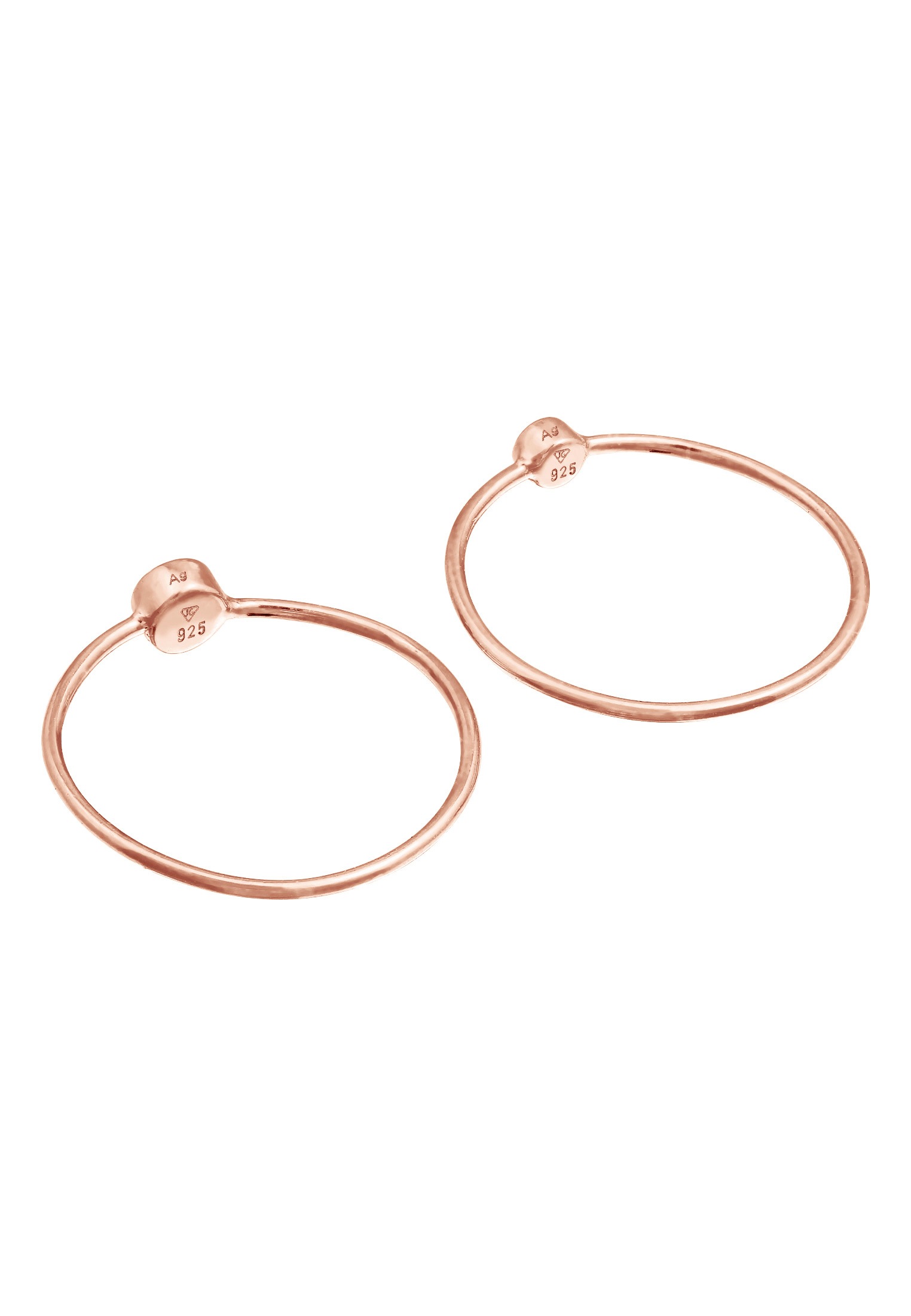 Elli Ring-Set »Ring Schwarz Kristalle (2 tlg) 925 Silber«