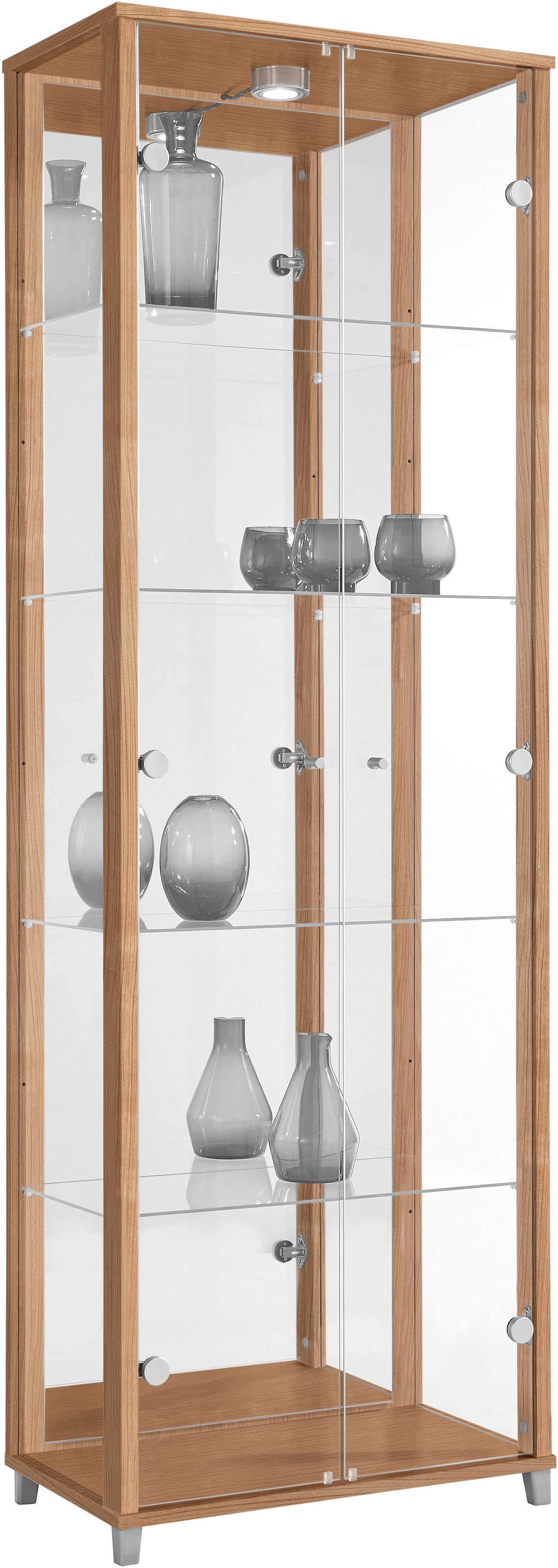 fif möbel Vitrine »OPTIMA« Standvitrine, Vitrinenschrank, Glasvitrine, Sammlervitrine, LED