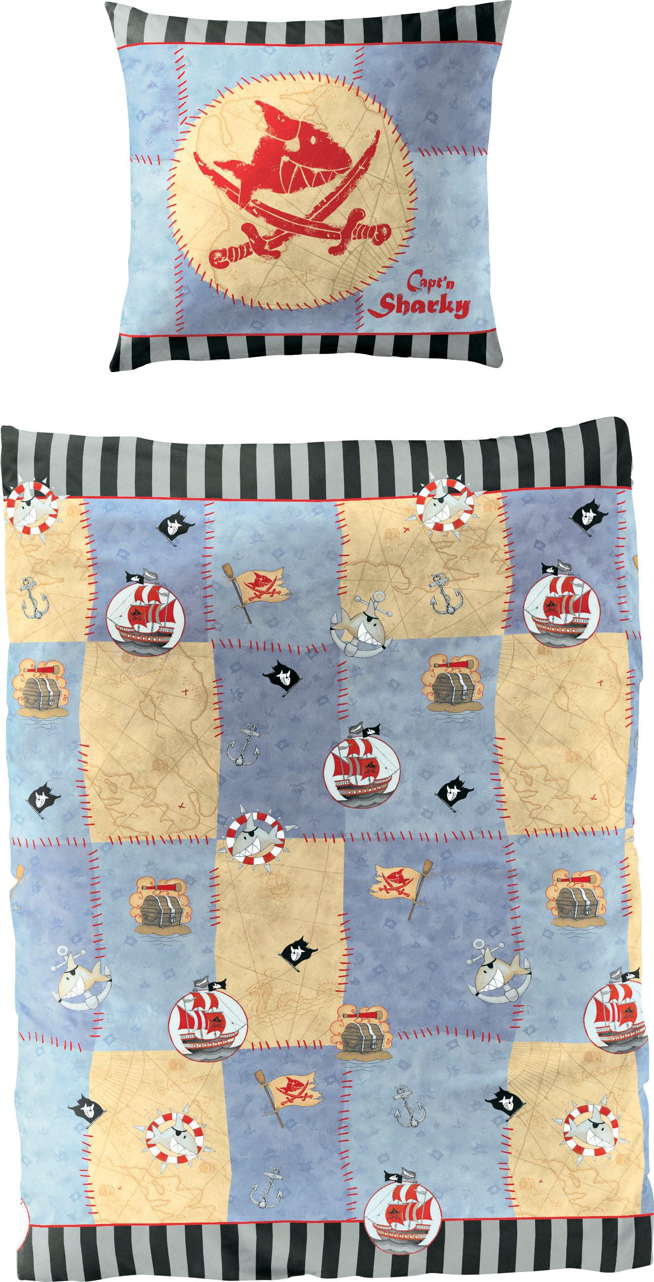 Capt`n Sharky Kinderbettwäsche »Hai«, in coolem Wendedesign