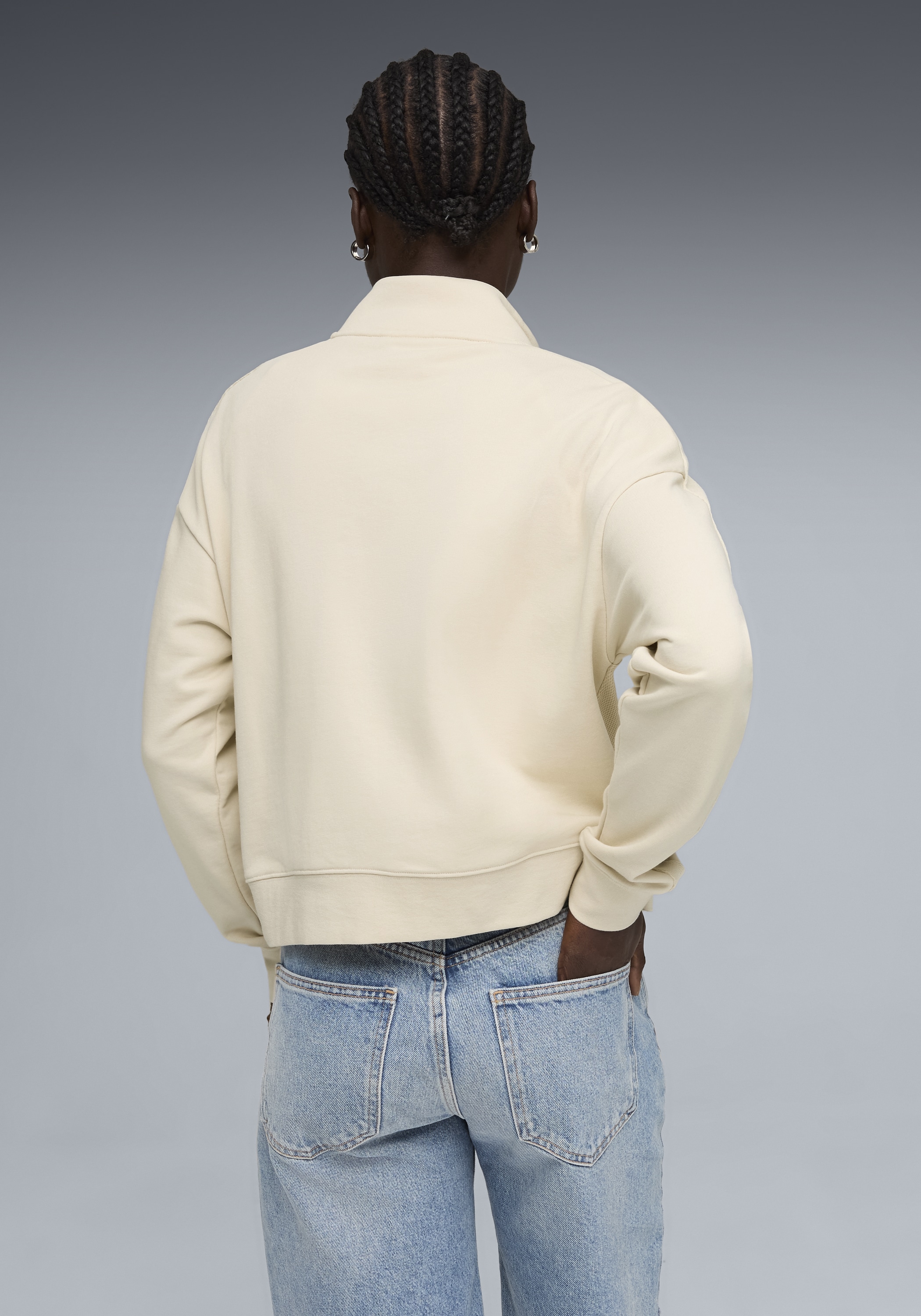 PUMA Langarmshirt »CLASS RELAXED HALF-ZIP CREW« mit Stehkragen, mit Reißverschluss, mit Eingrifftaschen