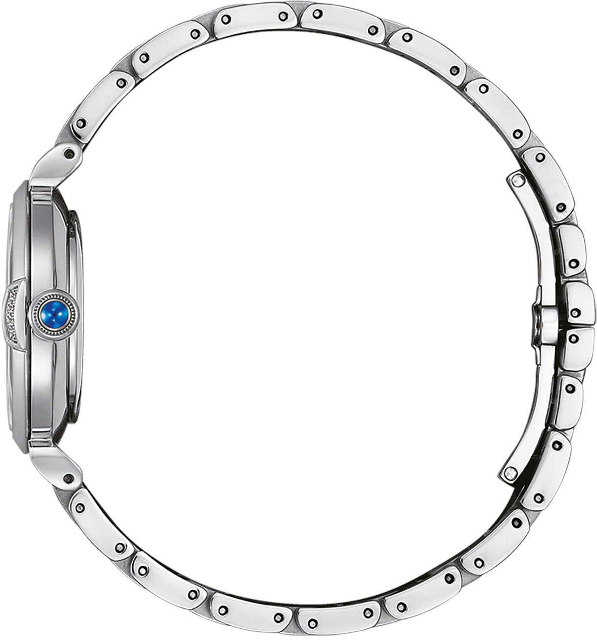 Citizen Solaruhr, Armbanduhr, Damenuhr, Edelstahlarmband, Saphirglas
