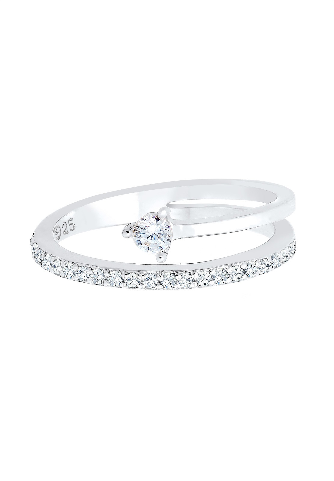 Elli Silberring »Ring Pfeil Zart Zirkonia Kristalle 925 Sterling Silber«