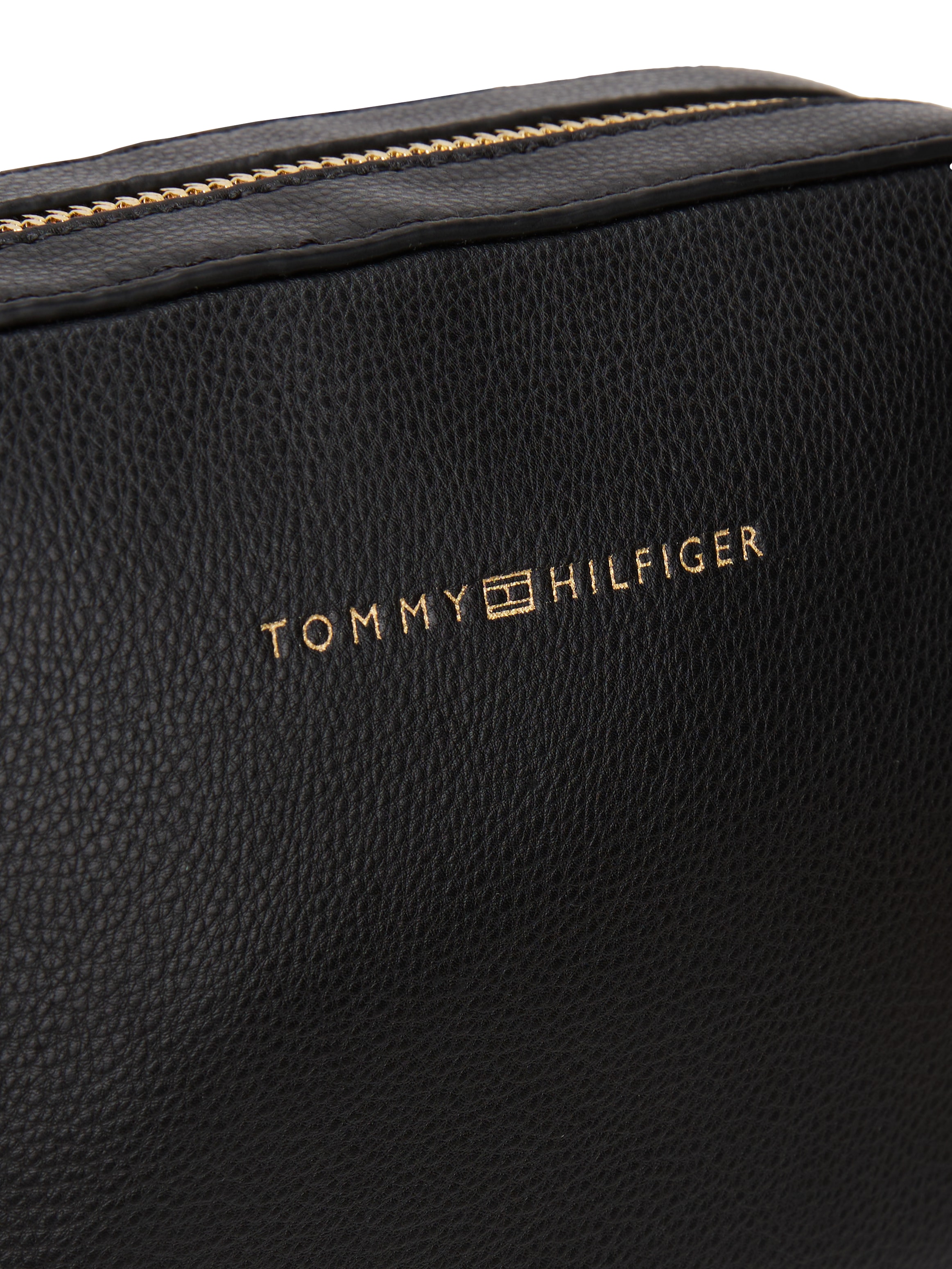 Tommy Hilfiger Umhängetasche »TH LOGOTAPE CAMERA BAG«, Damen Schultertasche, Minibag mit Logo-Schriftzug auf Umhängeriemen