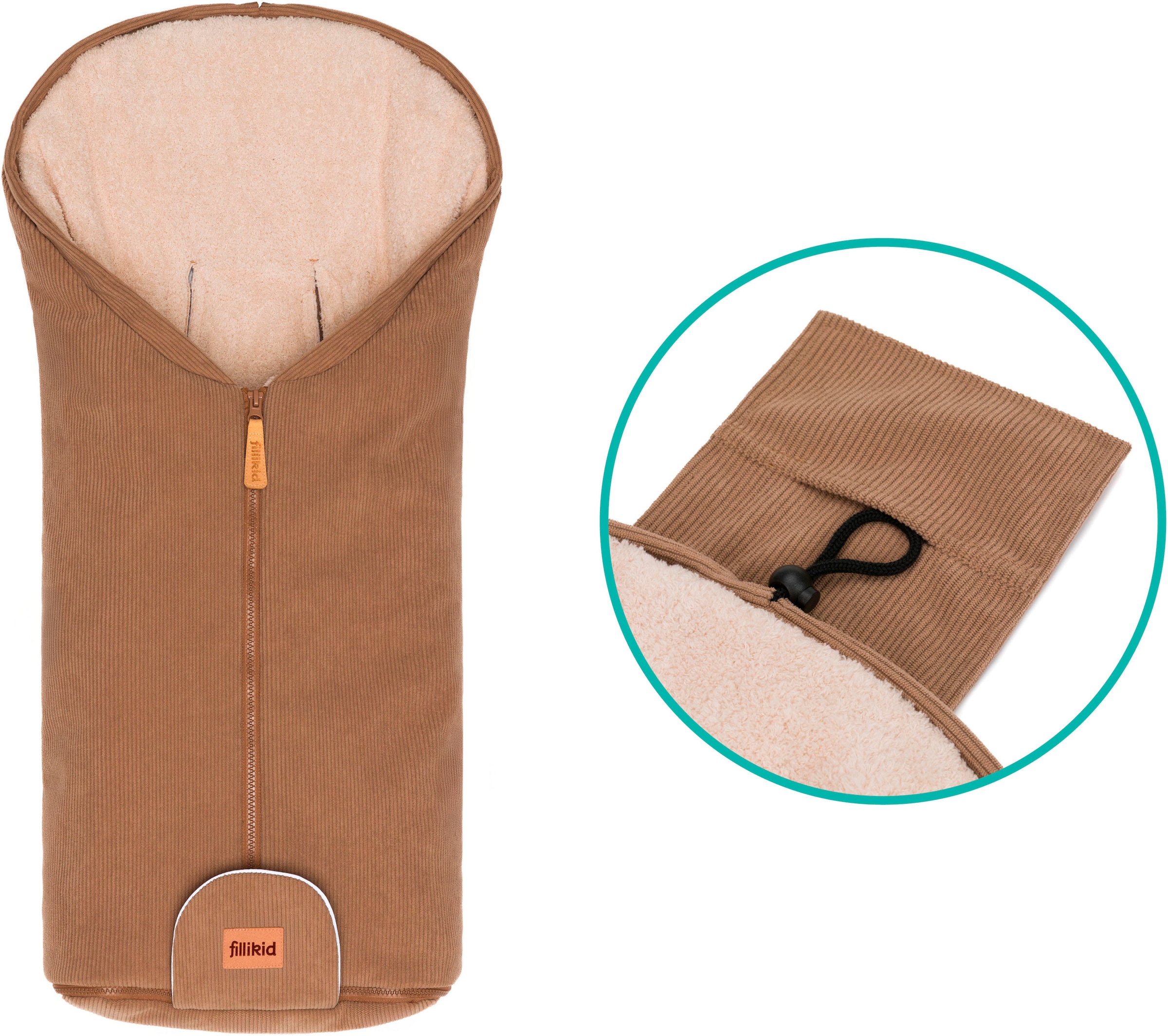 Fillikid Fußsack »Nevis Cord, Winterfußsack Gr. 0«, für Autositze Gr. 0 und Kinderwagen