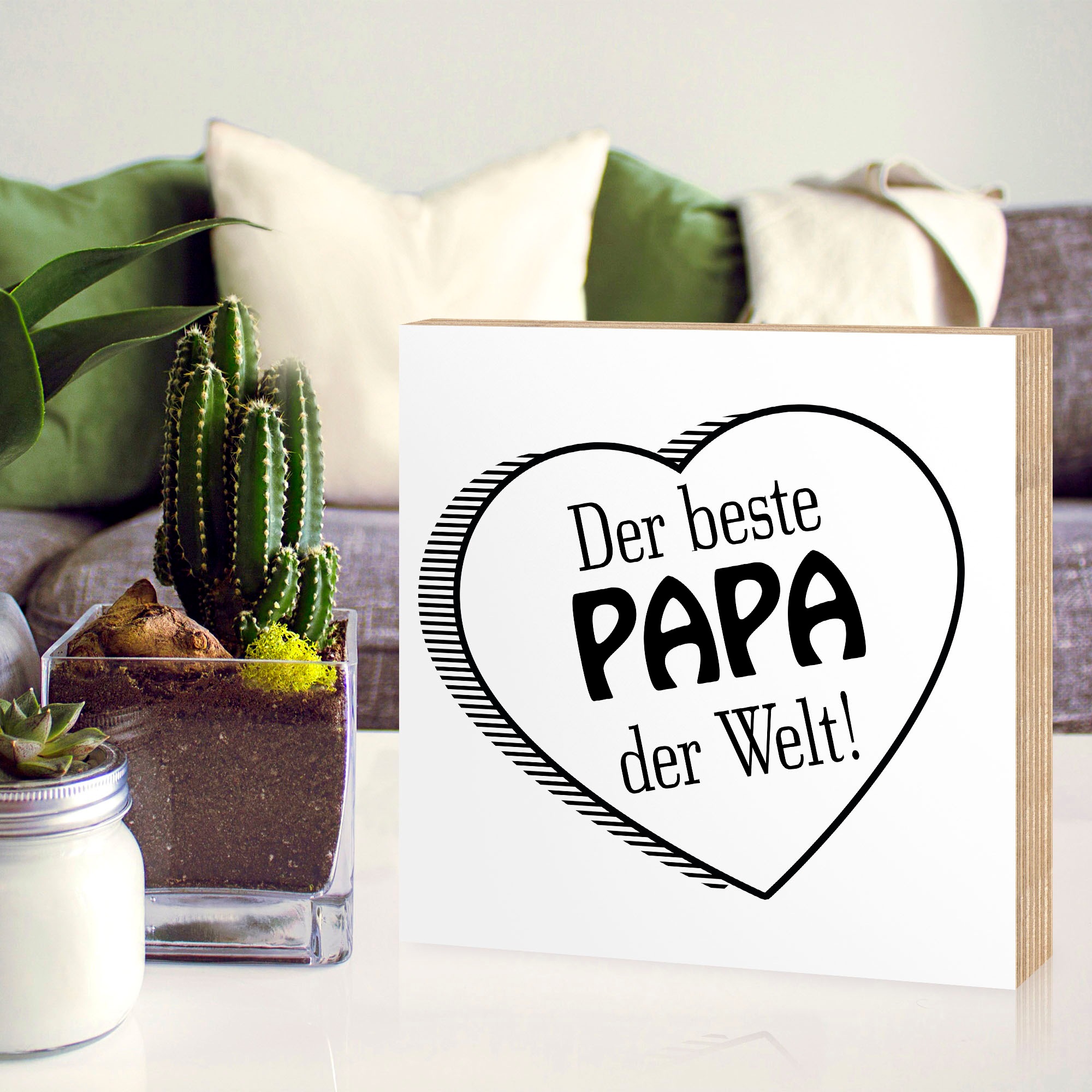 Artland Holzbild »Der beste Papa der Welt«, (1 St.)