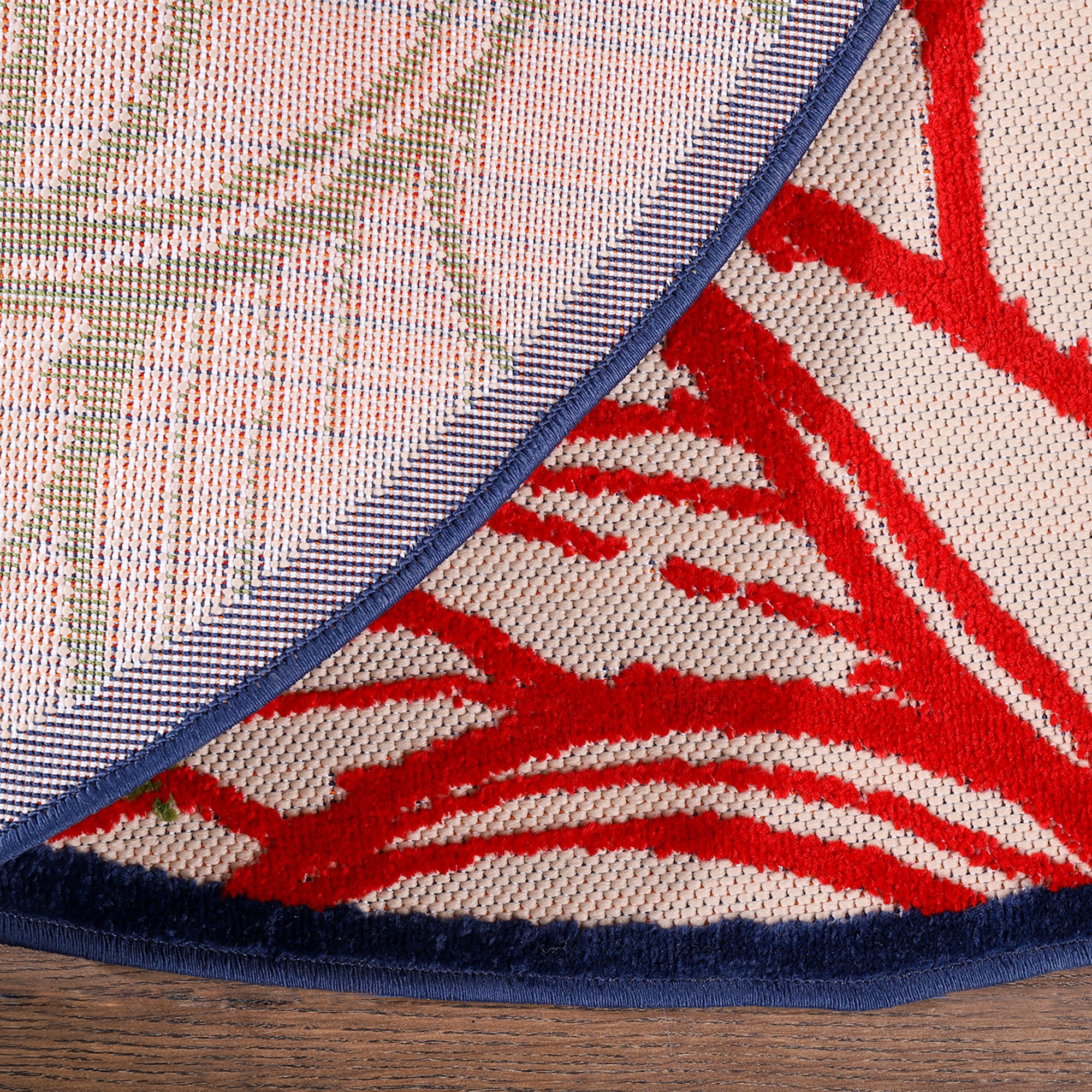 Sanat Teppich »Floral 2 Outdoor«, rund, 6 mm Höhe, In- und Outdoor geeignet, florales Design, Balkon, Terasse