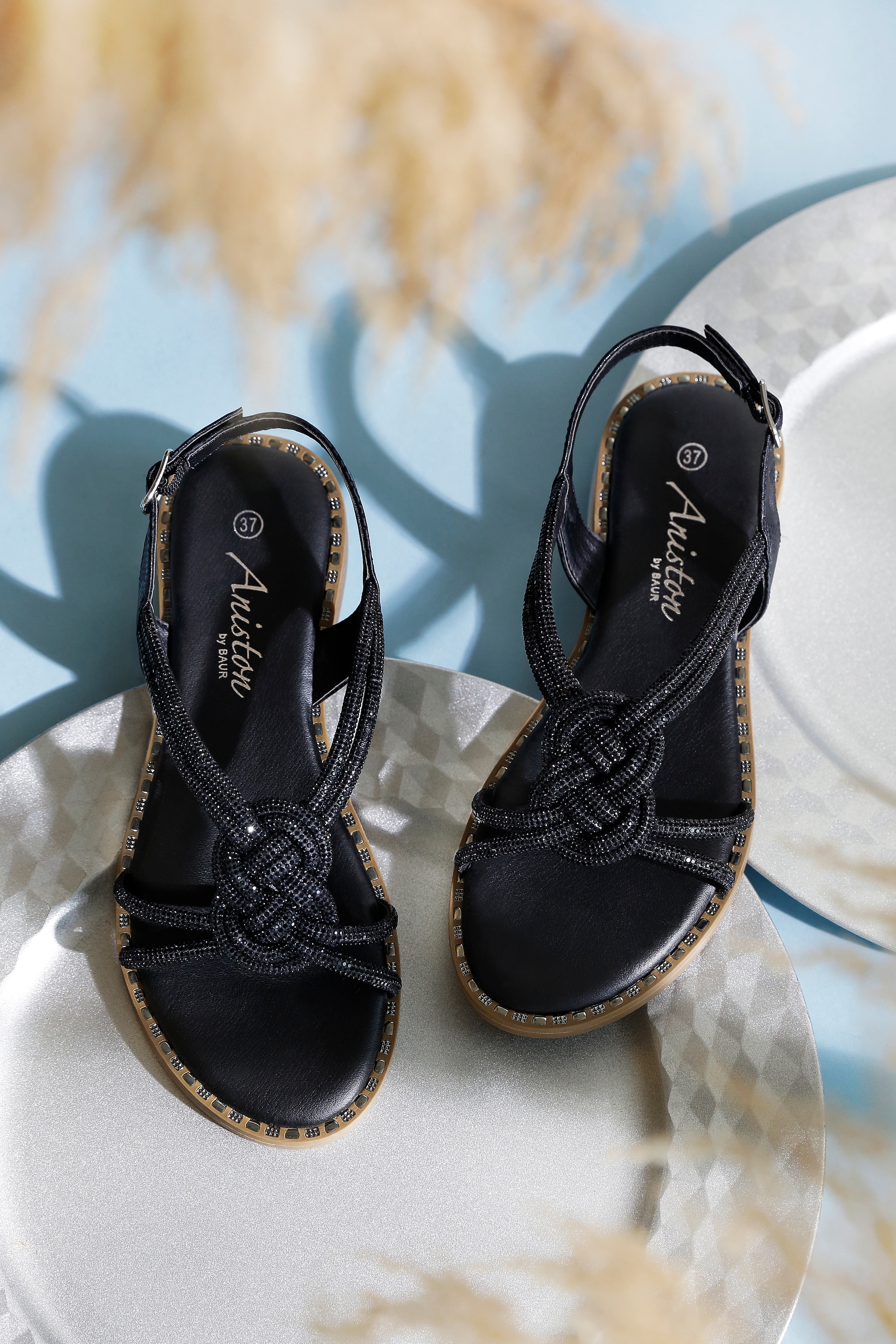 Aniston SHOES Sandale  Sommerschuh, Riemchensandale mit Glitzerdetails - NEUE KOLLEKTION