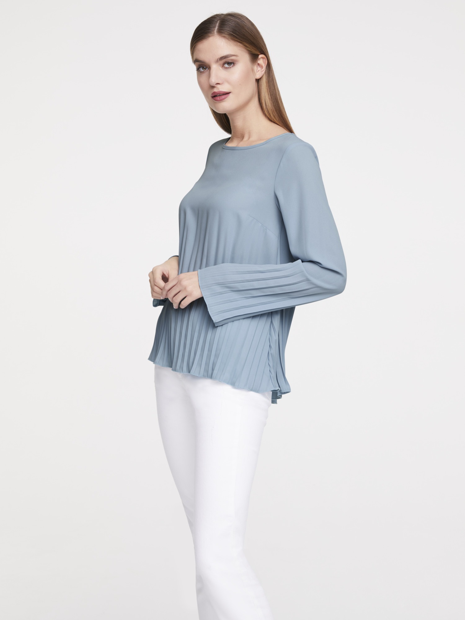 ASHLEY BROOKE by Heine Schlupfbluse, mit Plisseefalten
