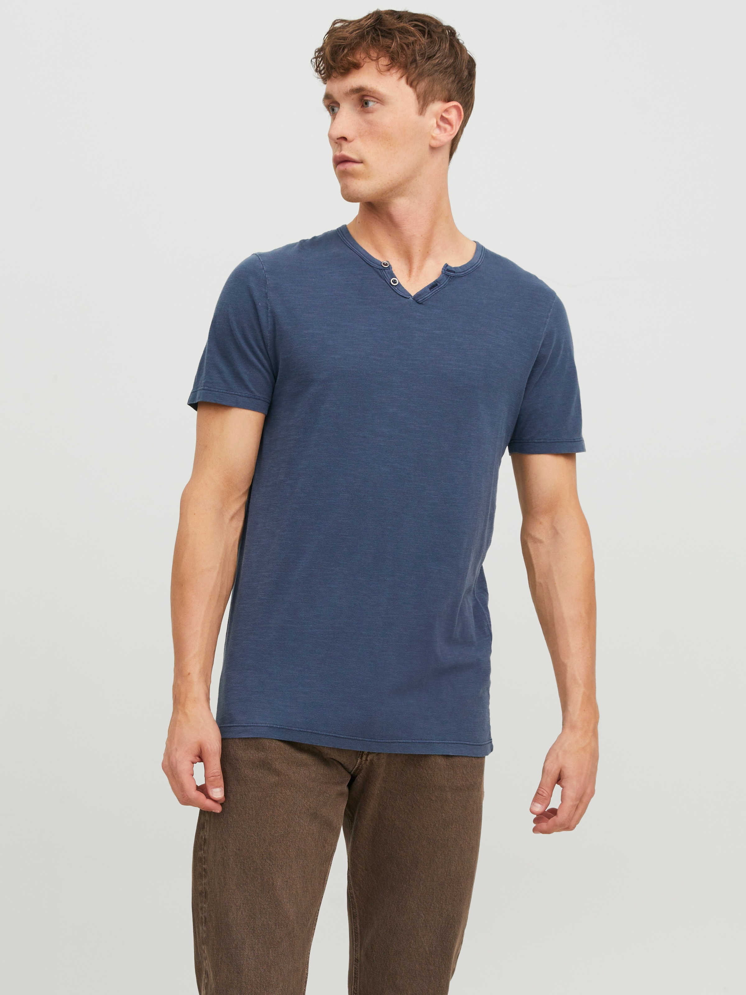 Jack & Jones T-Shirt »SPLIT NECK TEE«