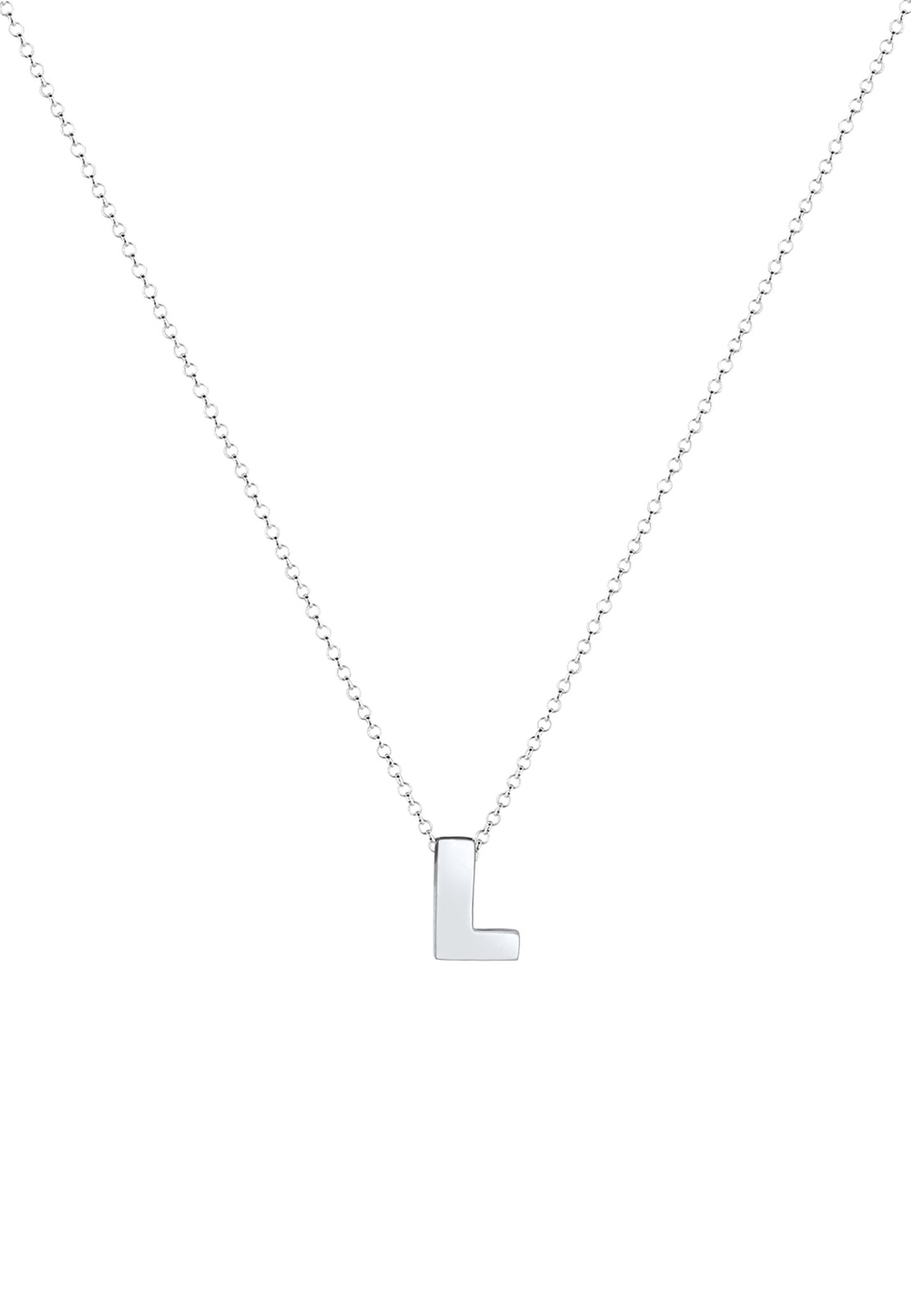 Elli Kette mit Anhänger »Halskette Buchstabe L Initialen 925 Sterling Silber«