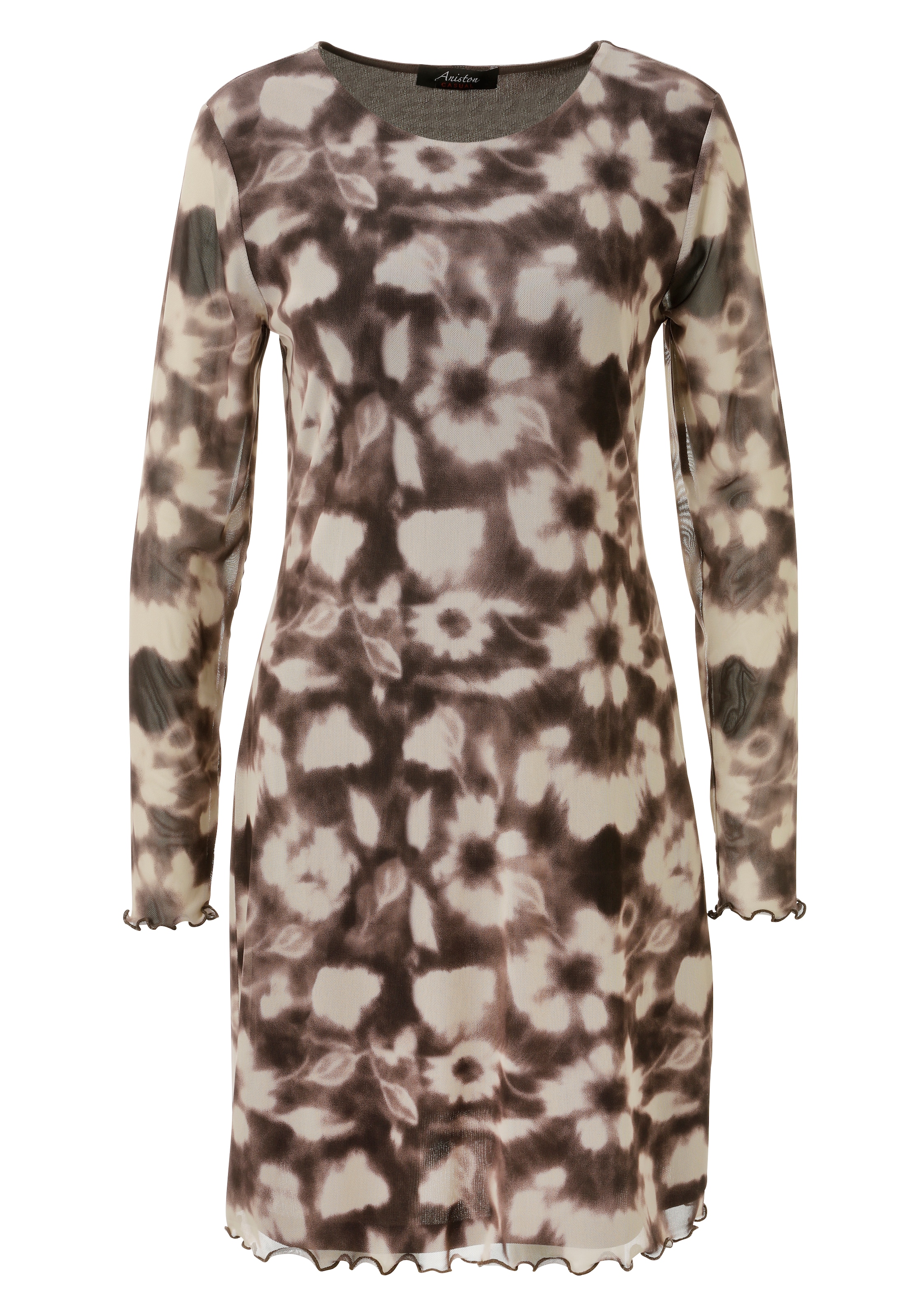 Aniston CASUAL Minikleid mit grafischen Blütendruck im Batik-Look - NEUE KOLLEKTION