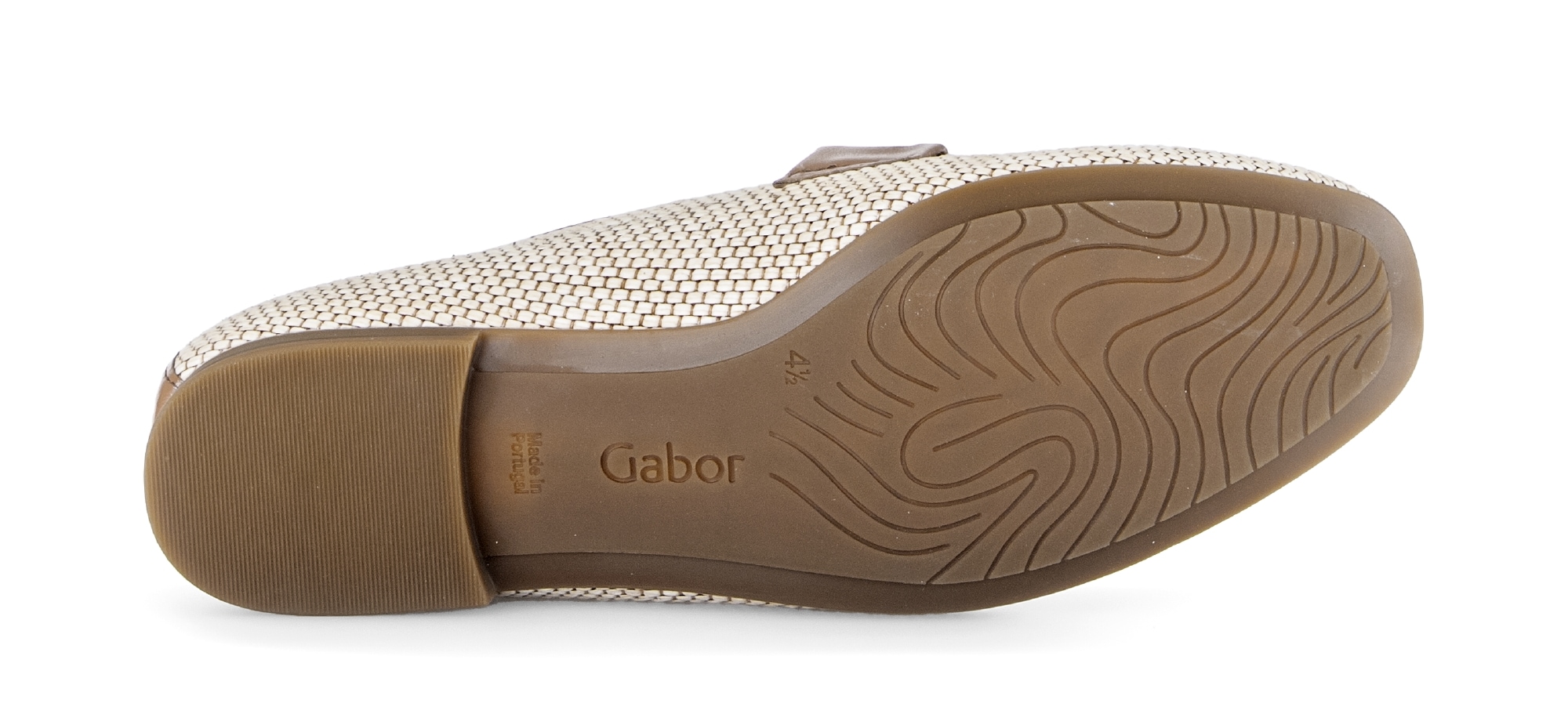 Gabor Slipper  Blockabsatz, Businessschuh, Ballerina mit goldfarbenem Schmuckelement