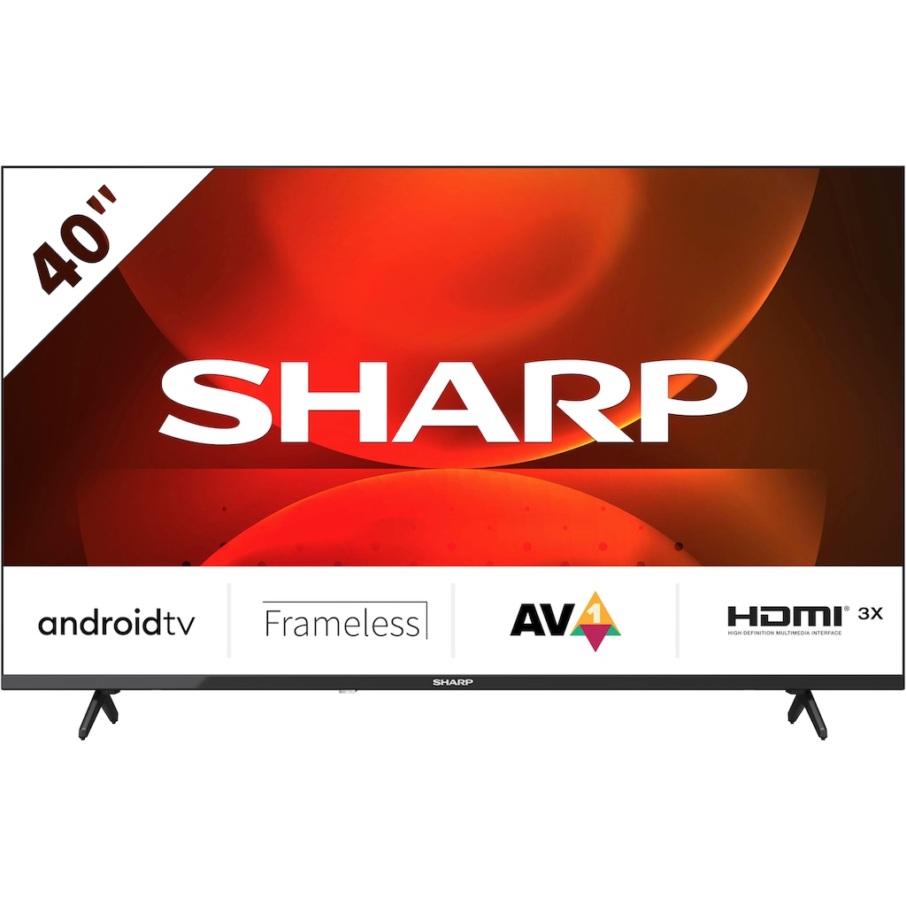 Sharp LED-Fernseher »SHARP 40FH2EA Full HD Frameless Android TV 101cm (40 Zoll), 3X HDMI«, 101 cm/40 Zoll, Full HD, Android TV-Smart-TV