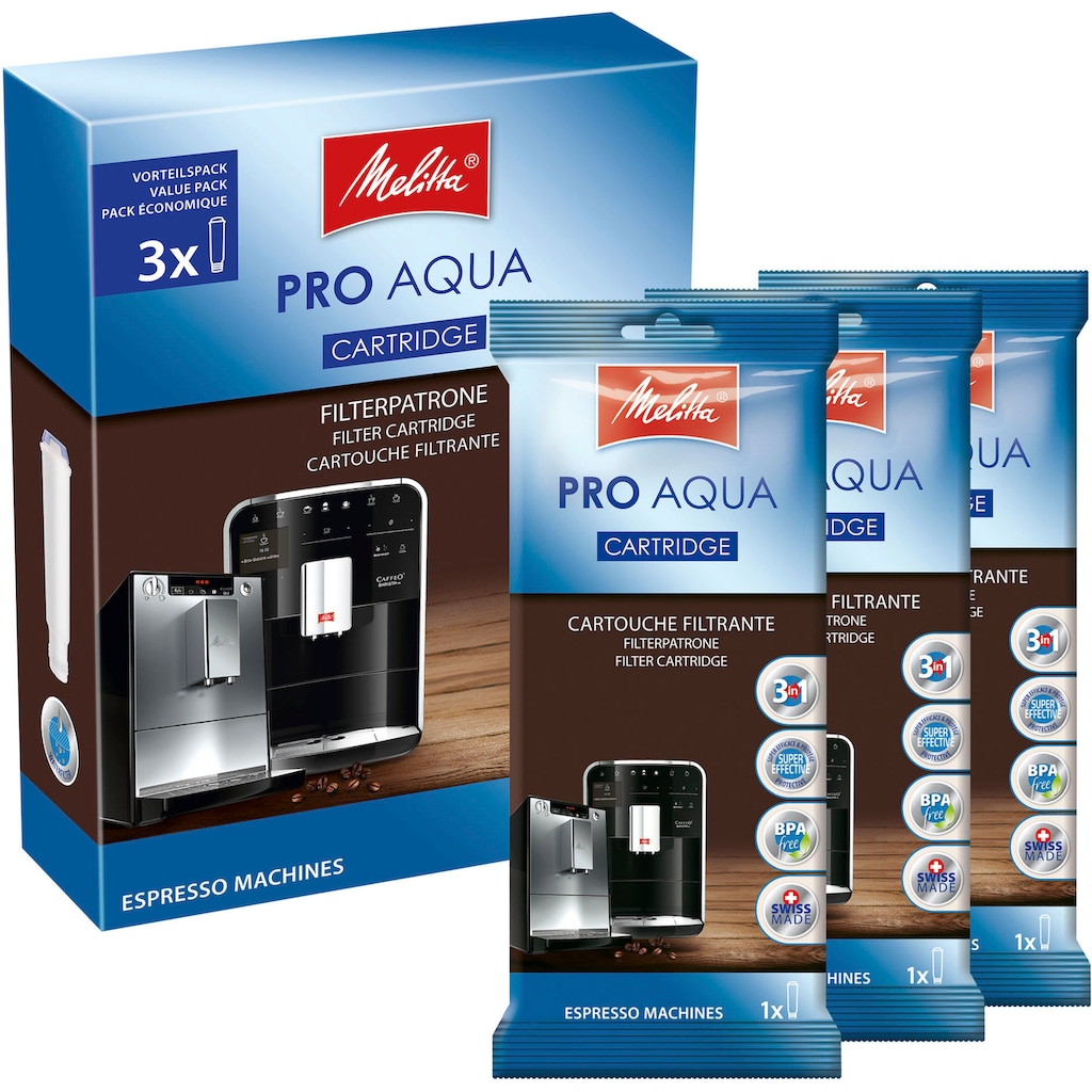 Melitta Filter-Set »3-er Pro Aqua Wasserfilter«, (Packung, 3 tlg., 3 Wasserfilter)