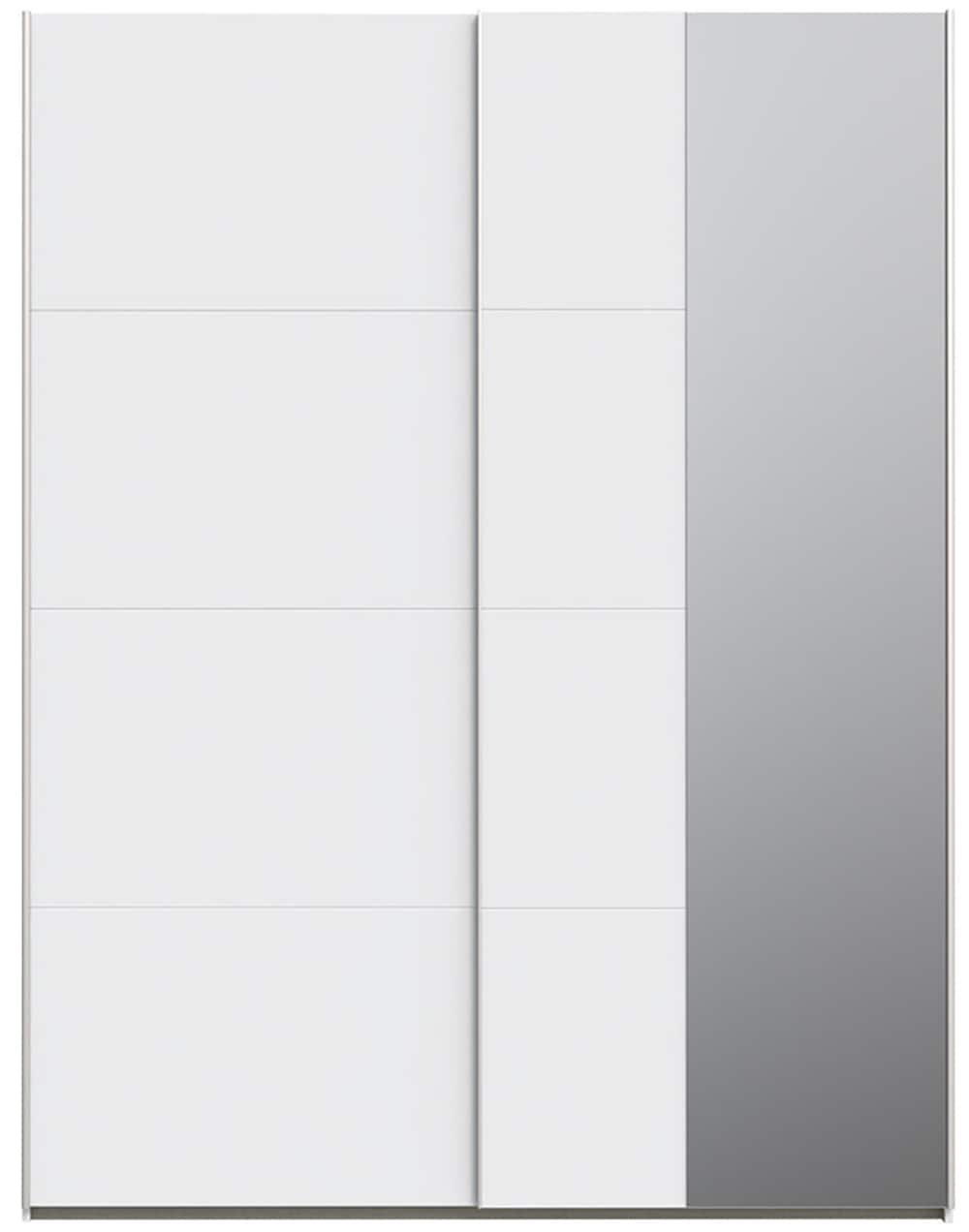 FORTE Schwebetürenschrank »Fittio. Made in Europe, 2 Schiebetüren, modernes Design«, Höhe 2,35 mtr, stehende Montage, Spiegel