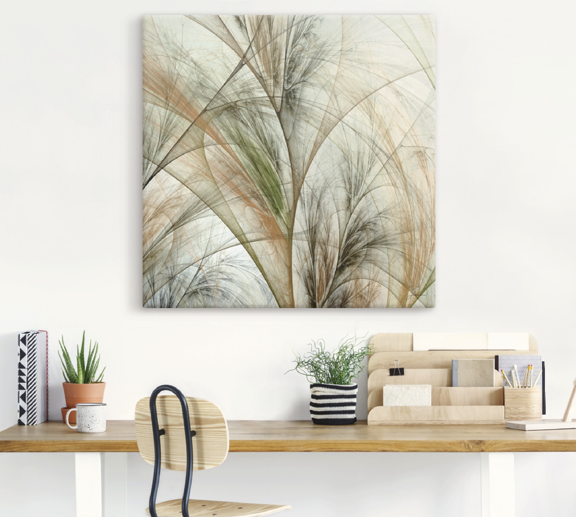 Artland Wandbild »Fraktales Gras IV«, Gräser, (1 St.), als Leinwandbild, Poster in verschied. Größen