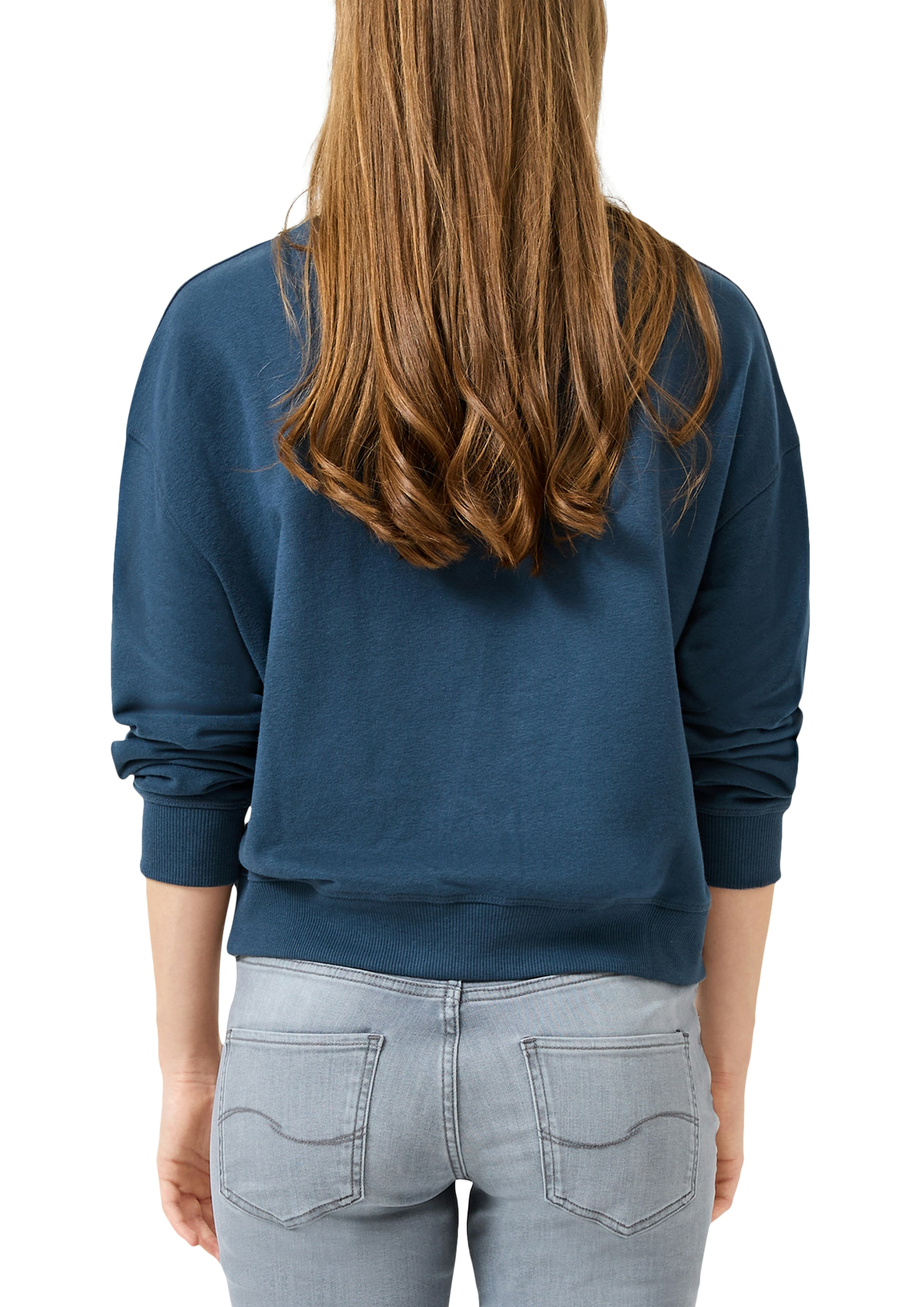 QS Sweater , mit Frontprint/Letter-Print

