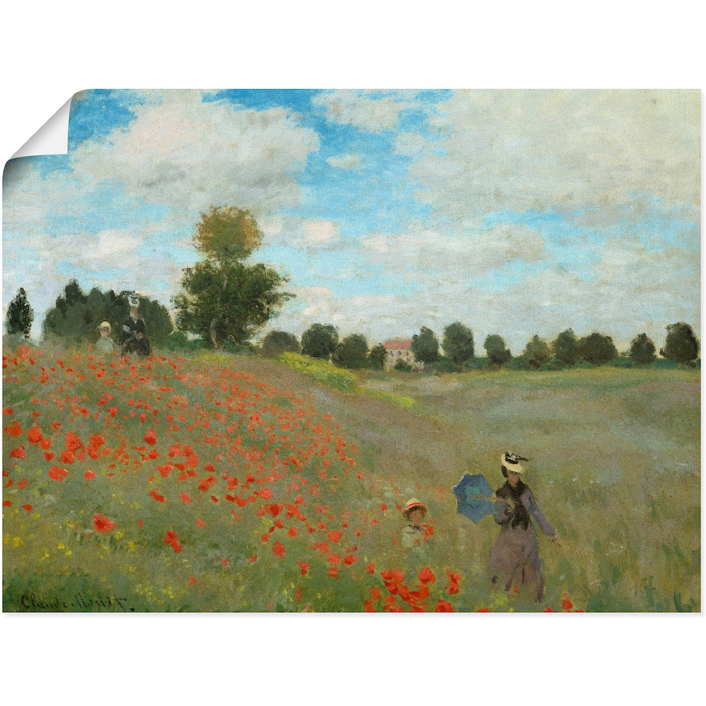 Artland Wandbild »Mohnfeld bei Argenteuil. 1873«, Blumen, (1 St.)