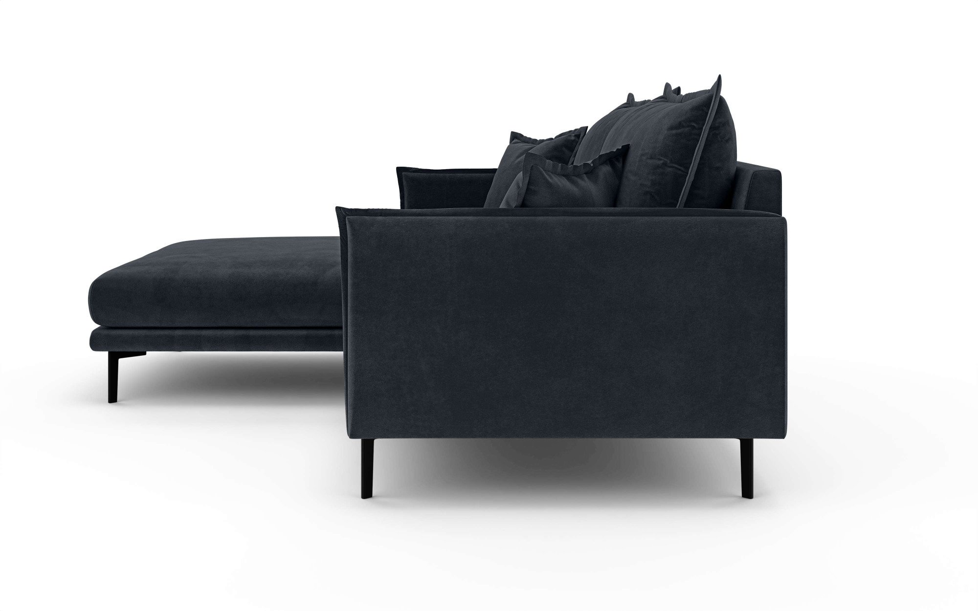 INOSIGN Ecksofa »ALEXANDRIA mit Recamiere rechts oder links bestellbar, moderne Bezüge«, L-Form mit Wellenunterfederung, Maße: B/H/T 246/86/190 cm