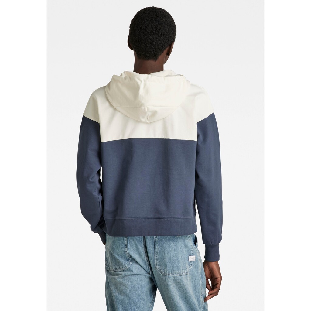 G-Star RAW Sweatshirt »Hard Core Denim Hoodie Color Block«, mit bunten Grafikprint vorne