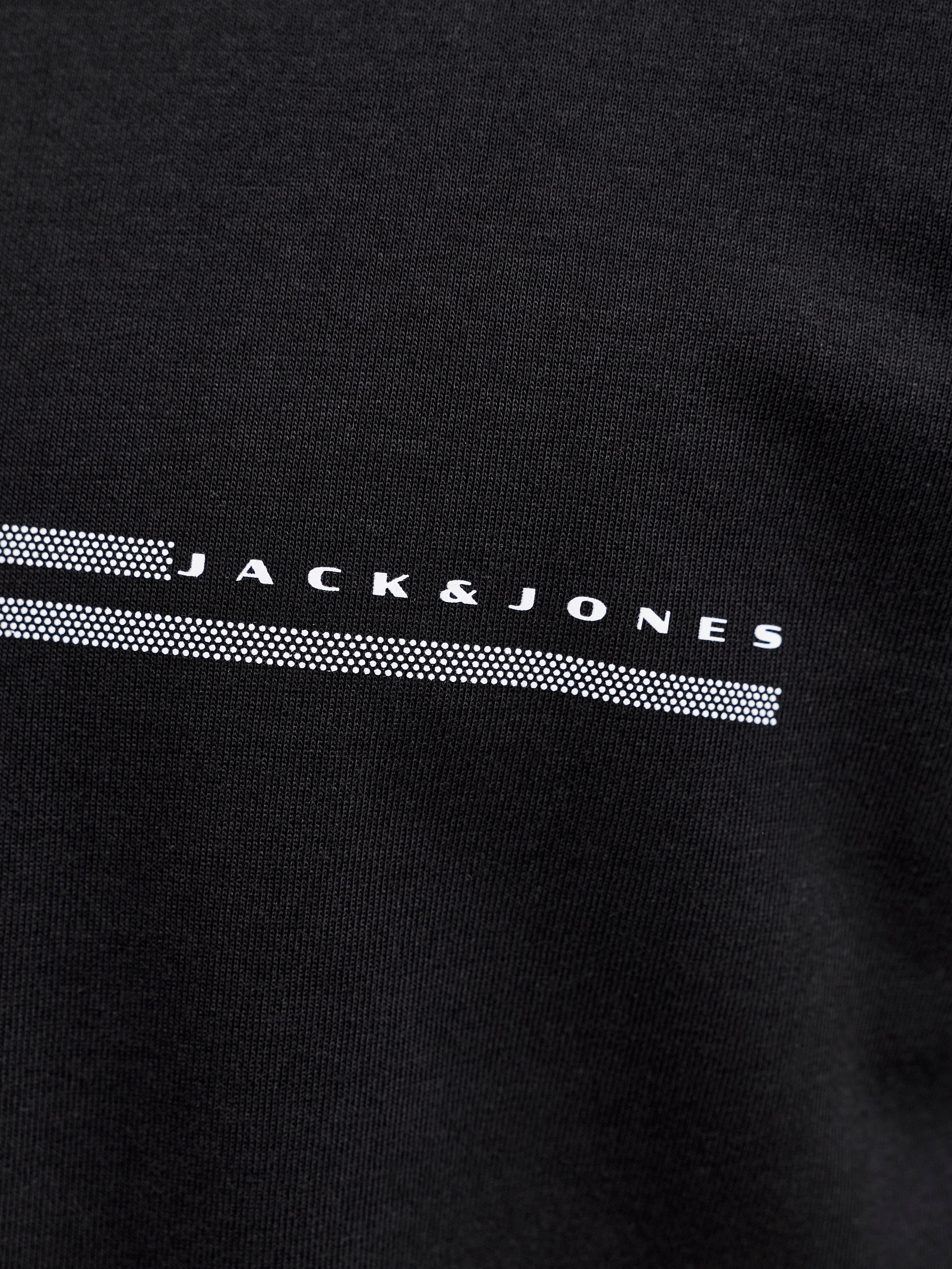 Jack & Jones Kurzarmshirt »JCOFUSION CHEST BRAND TEE SS CREW SN« Materialmix, regular fit