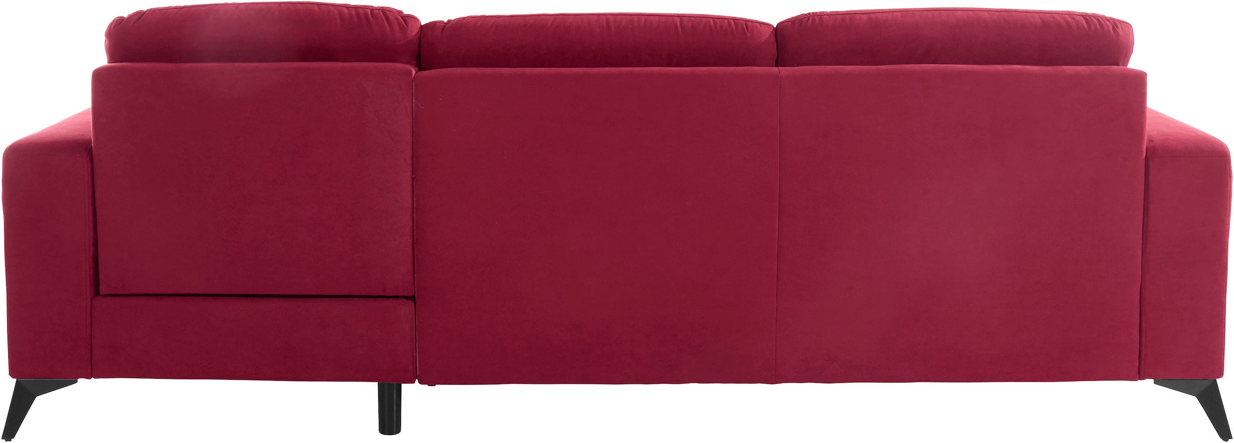 Places of Style Ecksofa »Lolland L-Form«, Wahlweise mit Bettfunktion und Bettkasten, Federkern