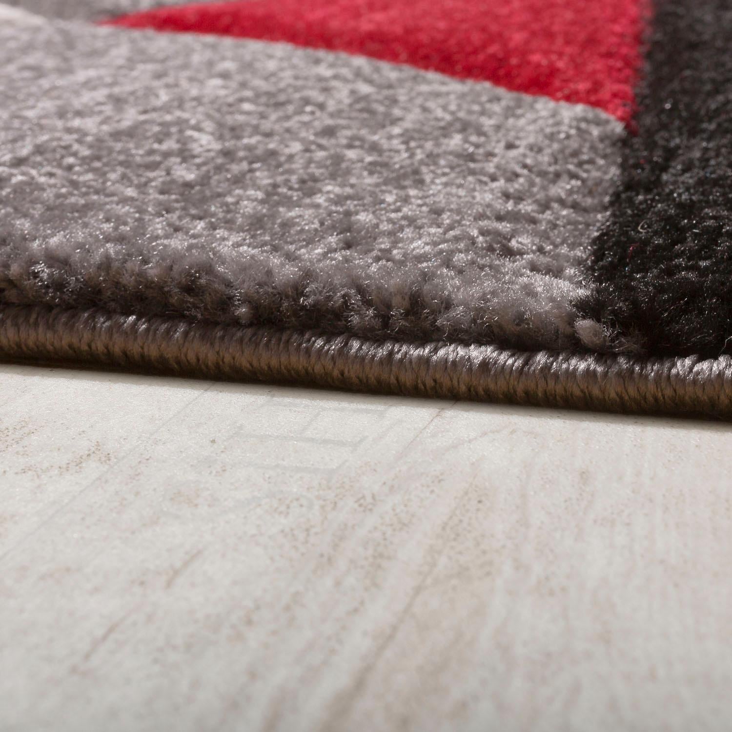 Paco Home Läufer »Diamond 664« rechteckig 18 mm Höhe Teppich-Läufer, Kurzflor, 3D-Design, modernes geometrisches Muster