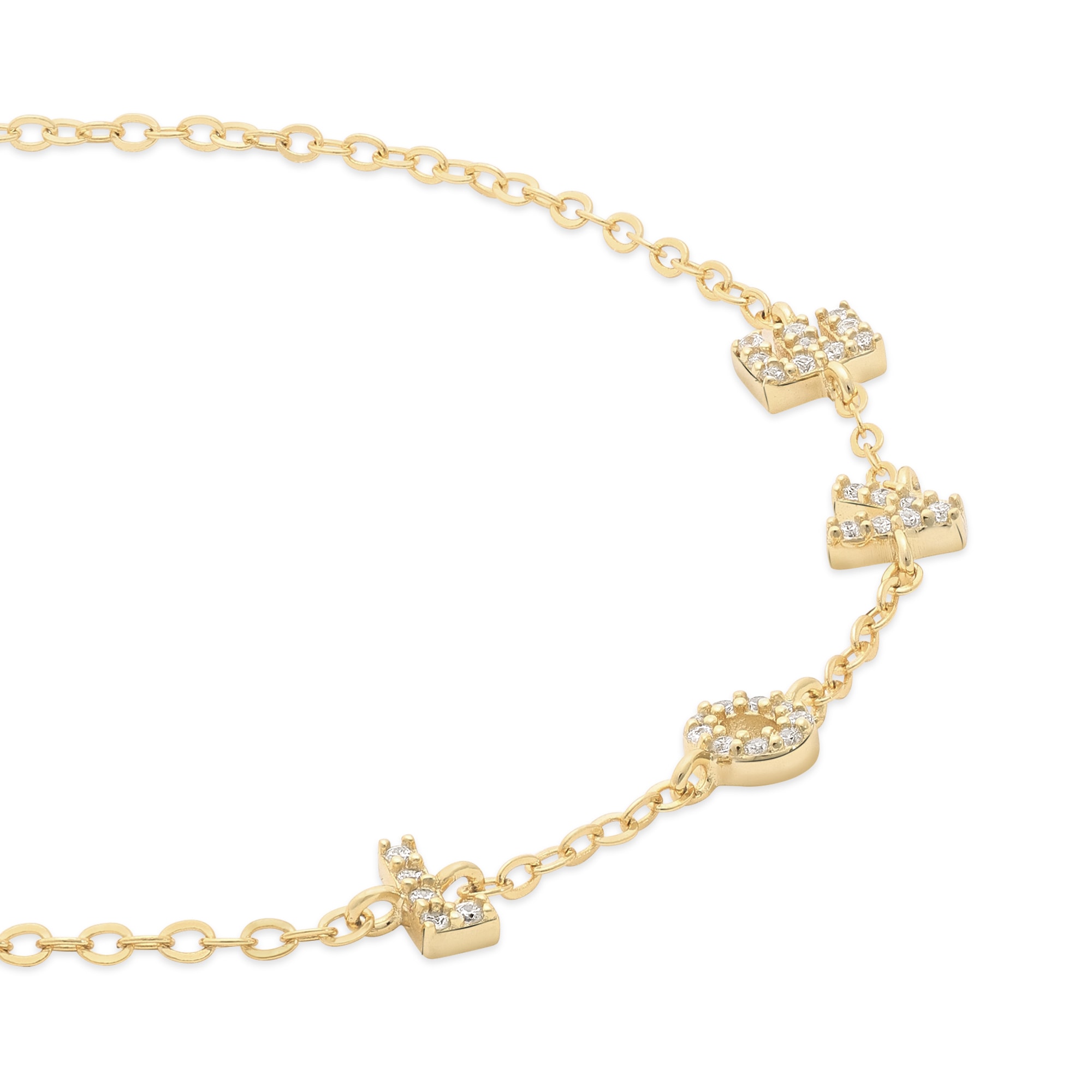 Tamaris Silberarmband »Schmuck Geschenk Silber 925 Armkette Love Letters« mit Zirkonia (synth.)