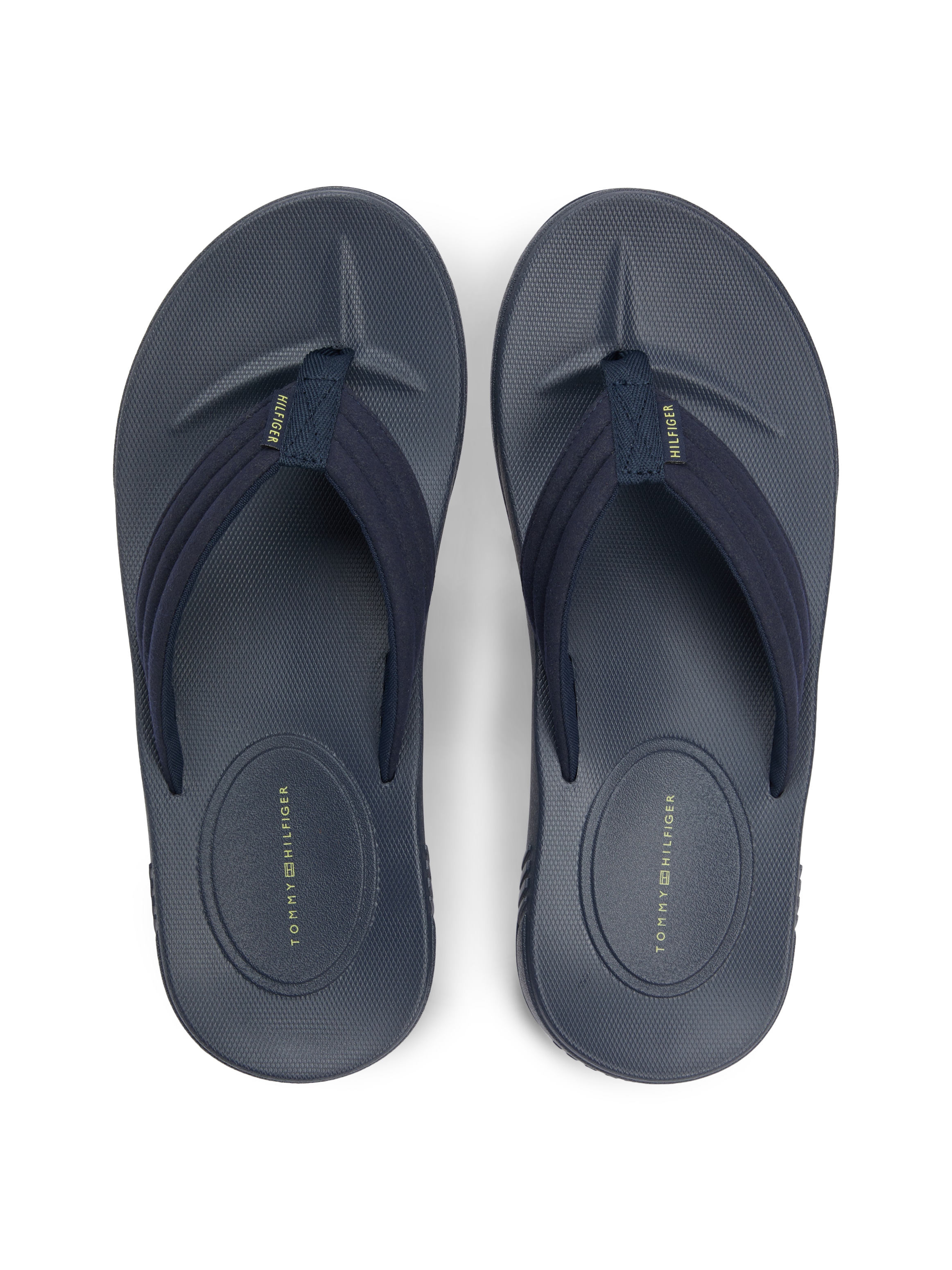 Tommy Hilfiger Zehentrenner »MOLDED HILFIGER LTH BEACH SANDAL«  Sommerschuh, Dianette, Flat mit dezentem Label