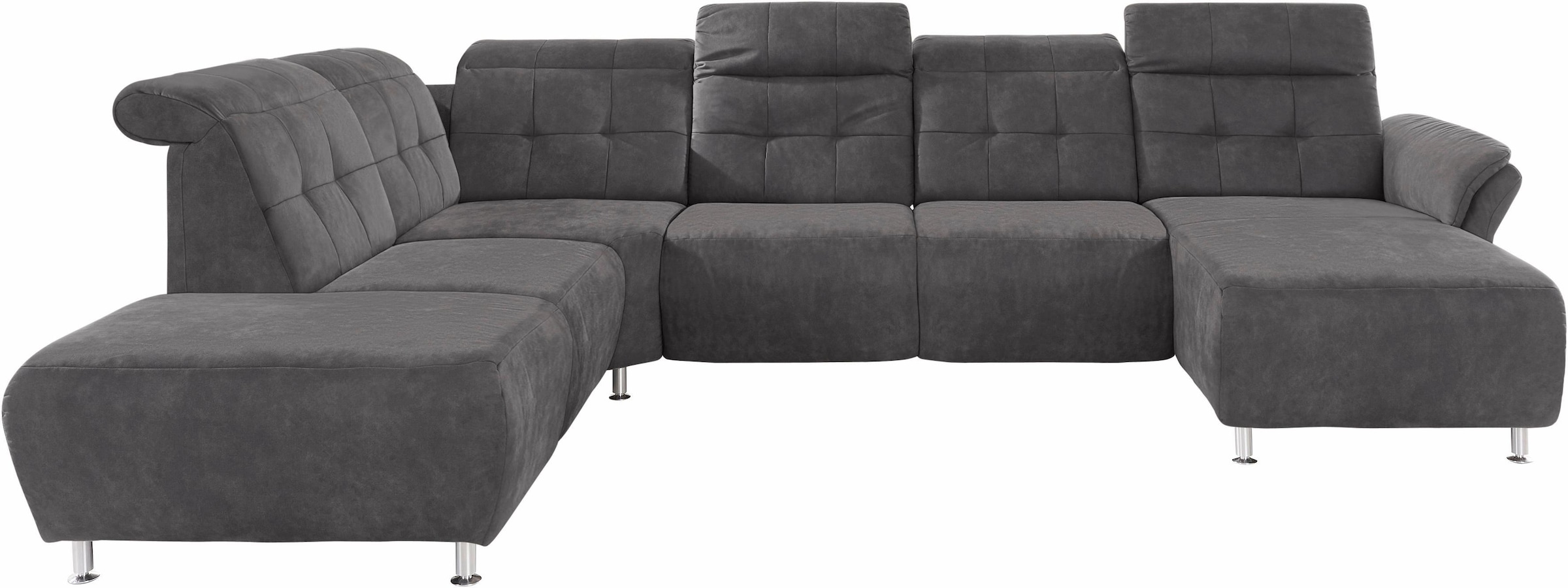 Places of Style Wohnlandschaft »Manhattan U-Form«, 2 Sitze mit elektrischer Relaxfunktion, verstellbare Armlehnen