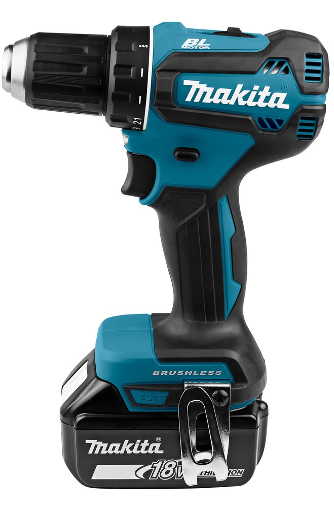 Makita Akku-Bohrschrauber »DDF485RFJ«, inkl. 2 Akkus 18V/3Ah, Ladegerät und Koffer