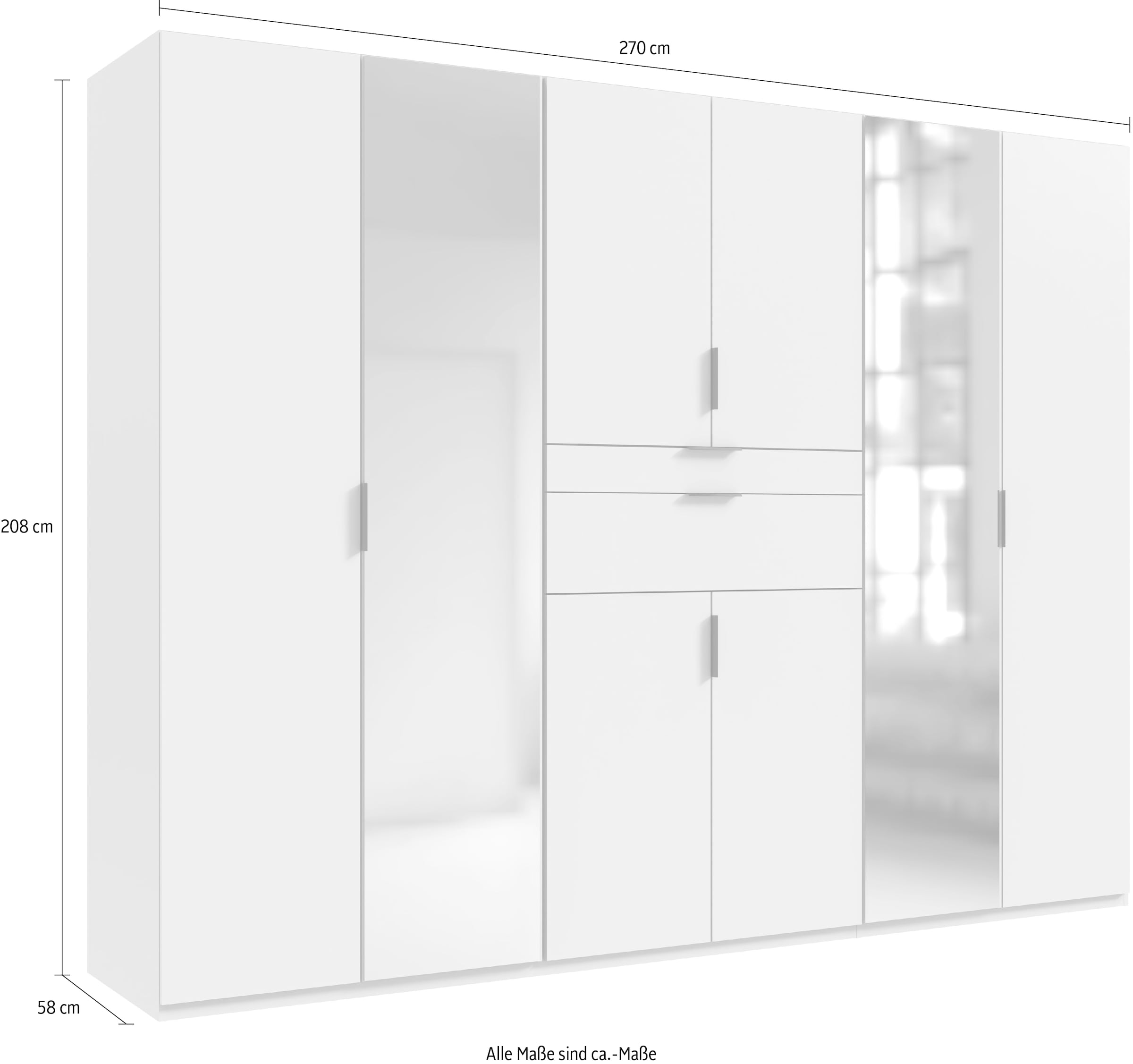 Wimex Drehtürenschrank »Moldau Kleiderschrank mit Spiegel Schlafzimmerschrank Bestseller«