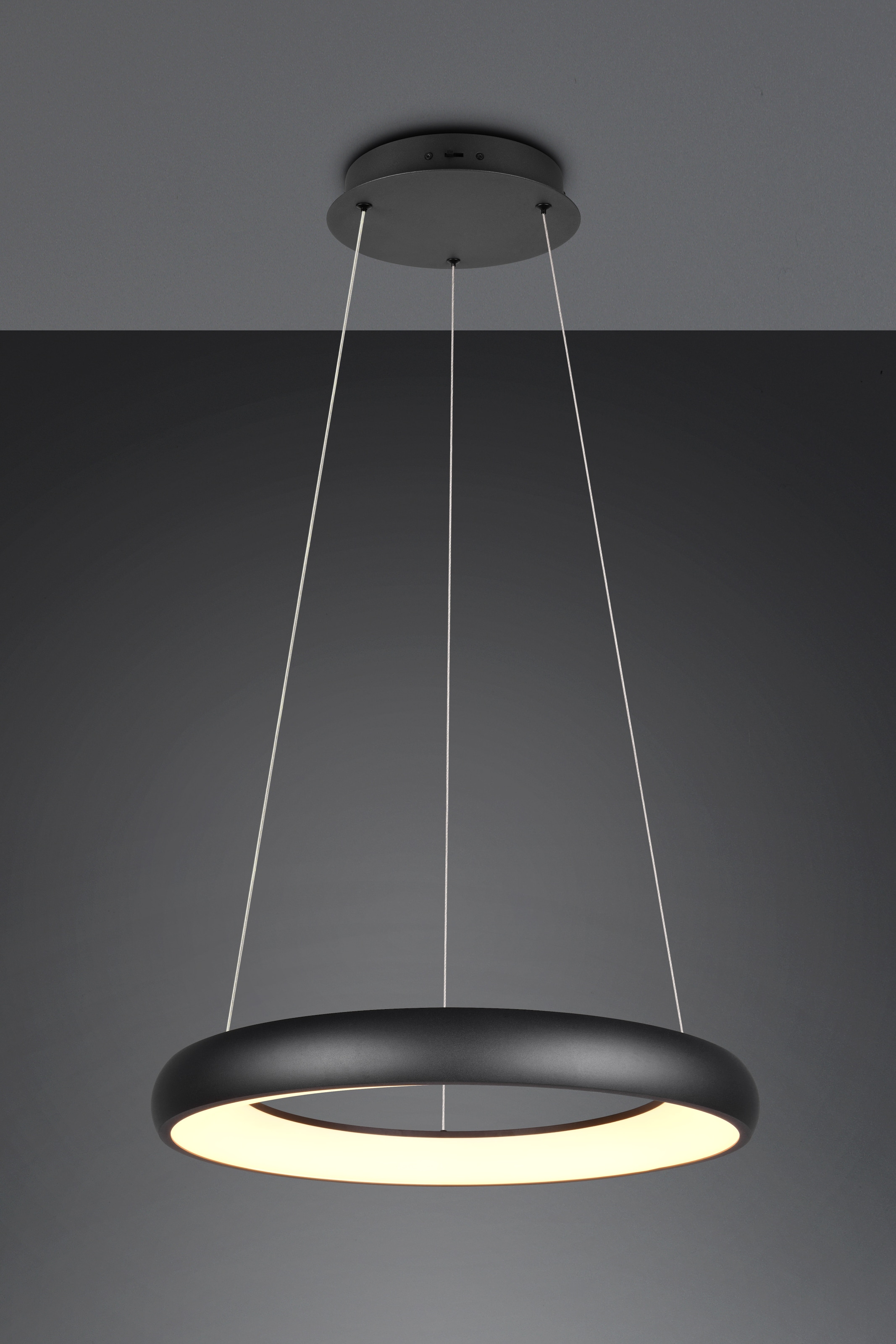TRIO Leuchten LED Pendelleuchte »CARDONA, LED Ring Hängeleuchte, 4400 Lumen 38W, Lichtfarbe einstellbar« LED-Board 1 Stk. warmweiß - kaltweiß 2300/3000/4000K warmweiß bis kaltweiß, 3 Stufen dimmbar Höhe 150cm Ø62