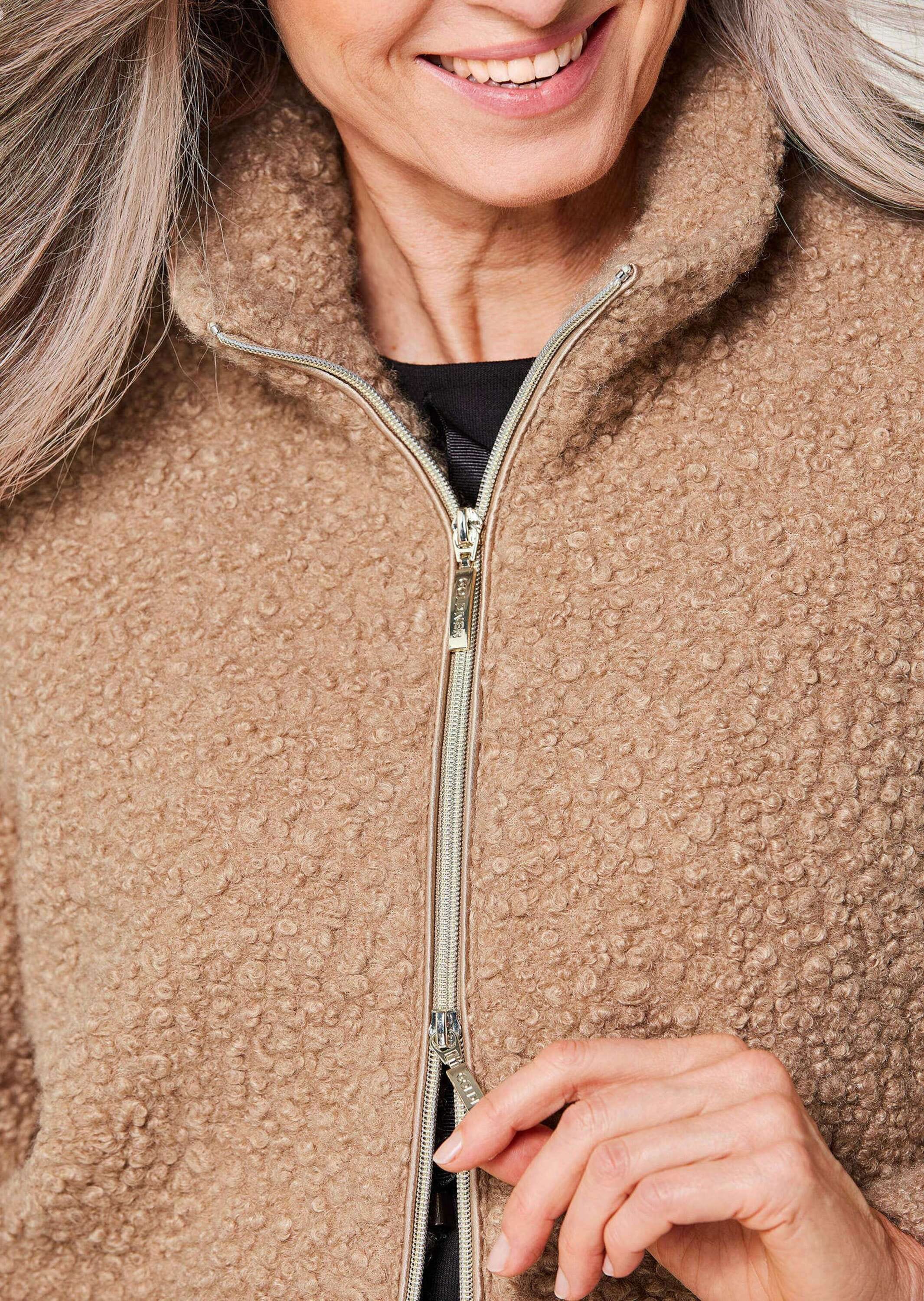GOLDNER Blouson »Kurzgröße Teddy Jacke mit Stehkragen«
