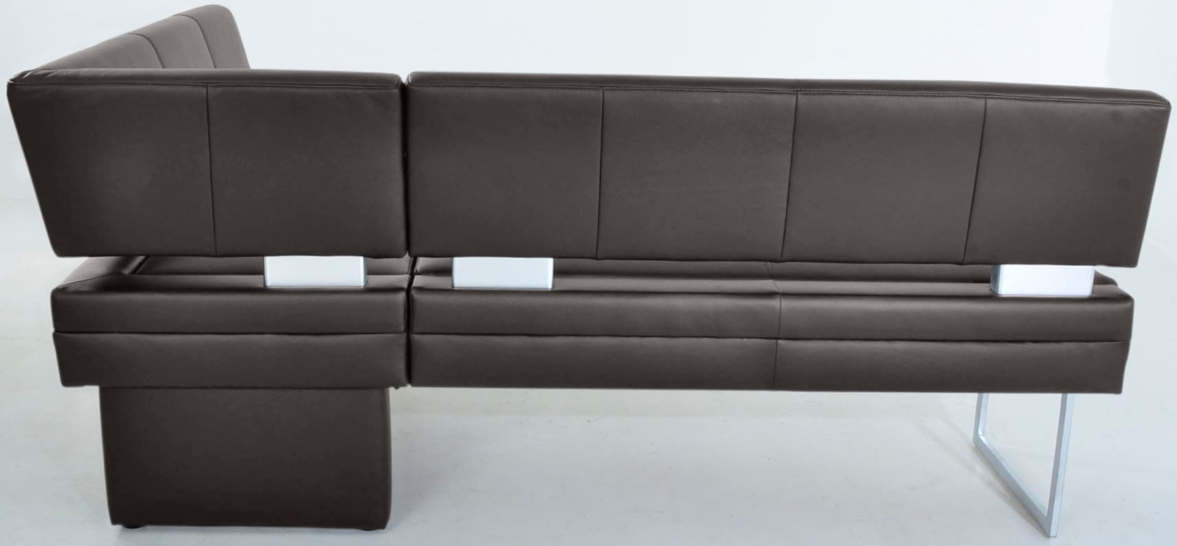 K+W Komfort & Wohnen Eckbank langer Schenkel links oder rechts, mit dekorativen Distanzhalter