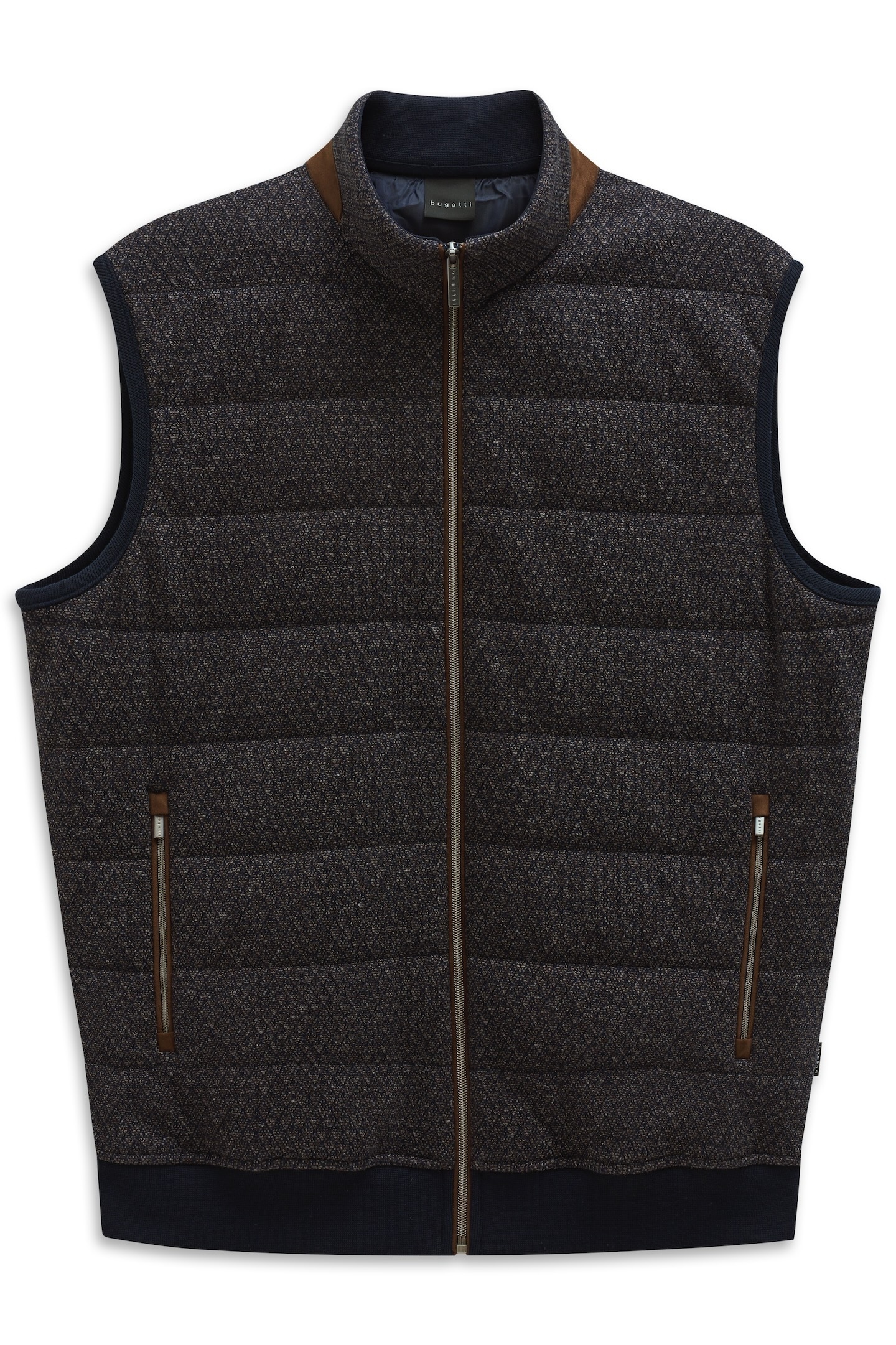 bugatti Sweatweste »Regular Fit«, mit Stehkragen aus einem Baumwollmix