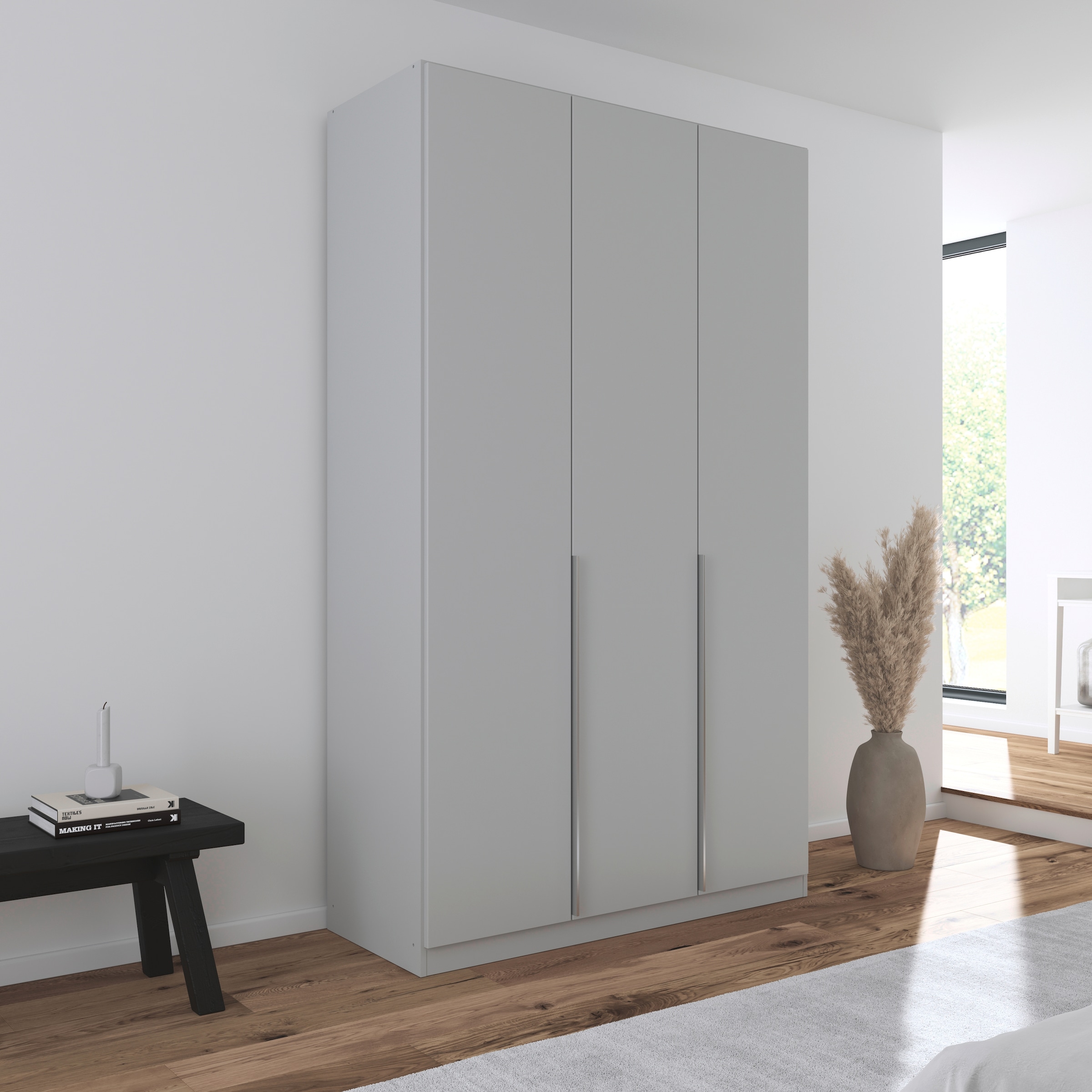 rauch Drehtürenschrank »Kleiderschrank Schrank Garderobe AGORDO TOPSELLER Schlafzimmer«, (in zwei Griff-Farben mit Dekor- oder Hochglanzfront), durchdachte Innenausstattung, in 6 Breiten und 2 Höhen MADE IN GERMANY