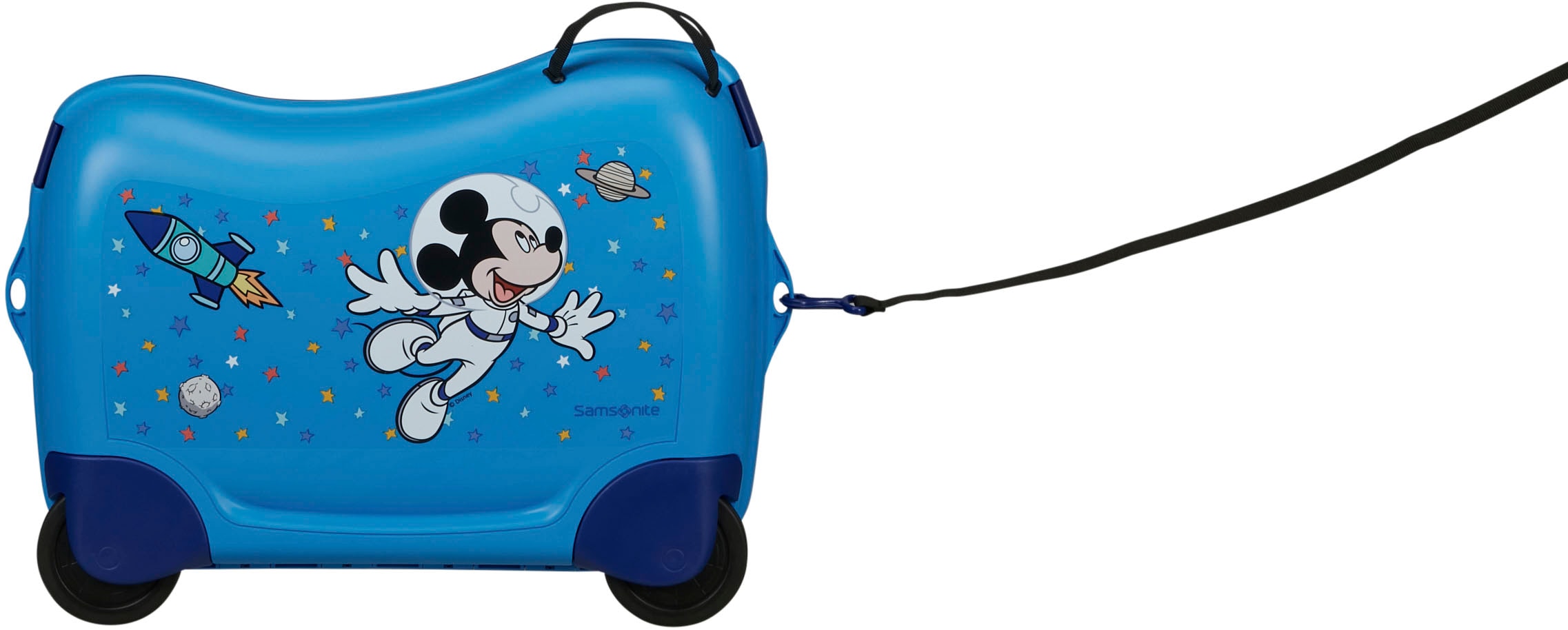 Samsonite Kinderkoffer »Dream2Go Ride-on Trolley, Disney Mickey Stars«, 4 Rollen, zum sitzen und ziehen