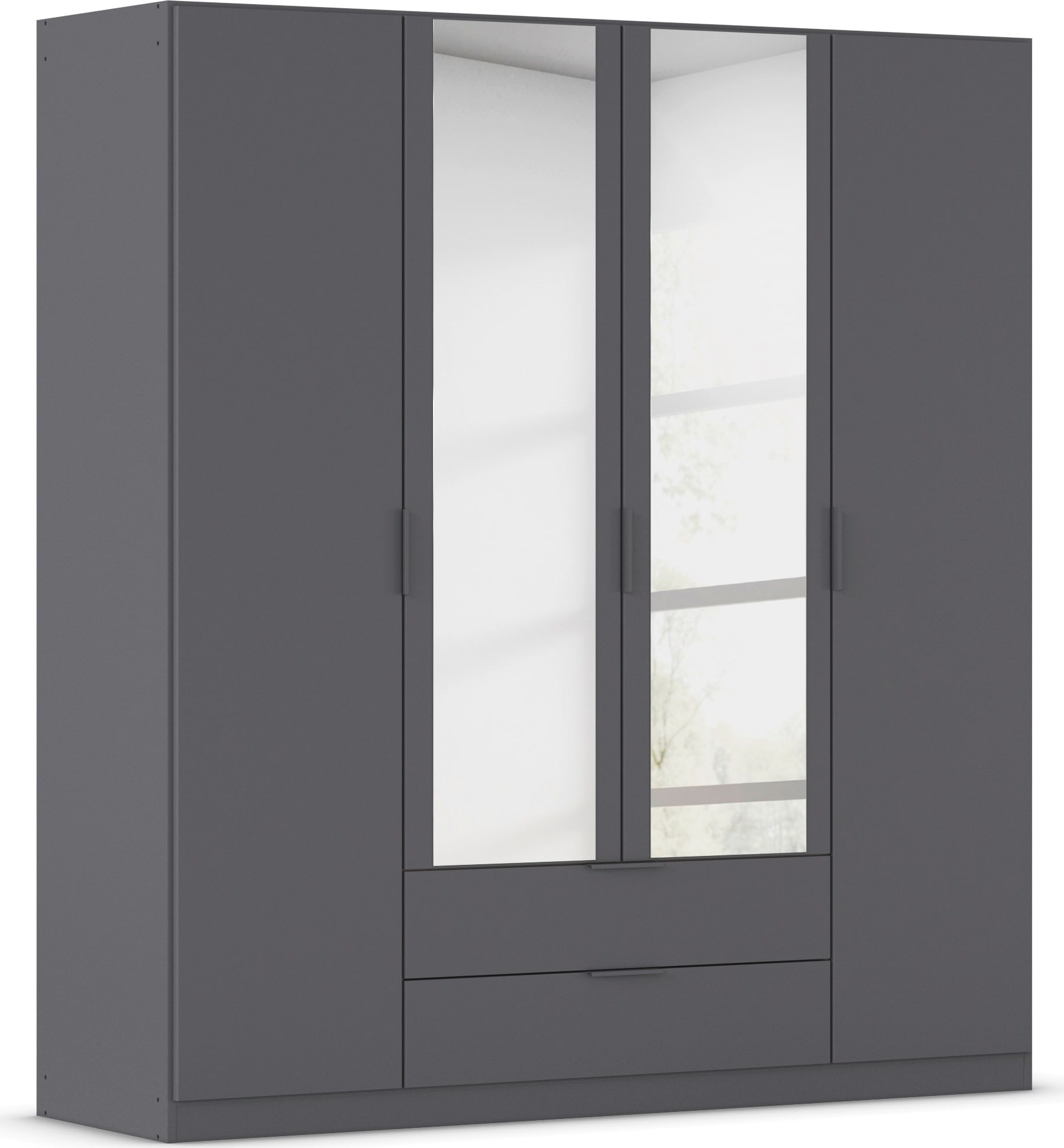 rauch Kleiderschrank »Drehtürenschrank Schrank Garderobe Ankleide Schlafzimmer LAGOA« 3 verschiedene Ausstattungen BASIC/CLASSIC/PREMIUM (inkl. SOFT-CLOSE),  geräumige Schubladen, 3 Breiten, optional mit Aufsatz MADE IN GERMANY