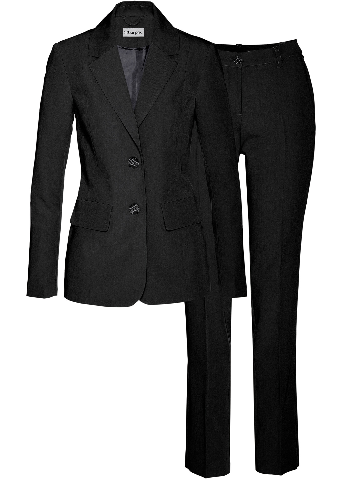bonprix Hosenanzug »Hosenanzug 2-tlg« Set, 2 tlg. regular fit Regular Fit, mit Elasthan-Anteil, verschiedene Konfektionsgrößen
