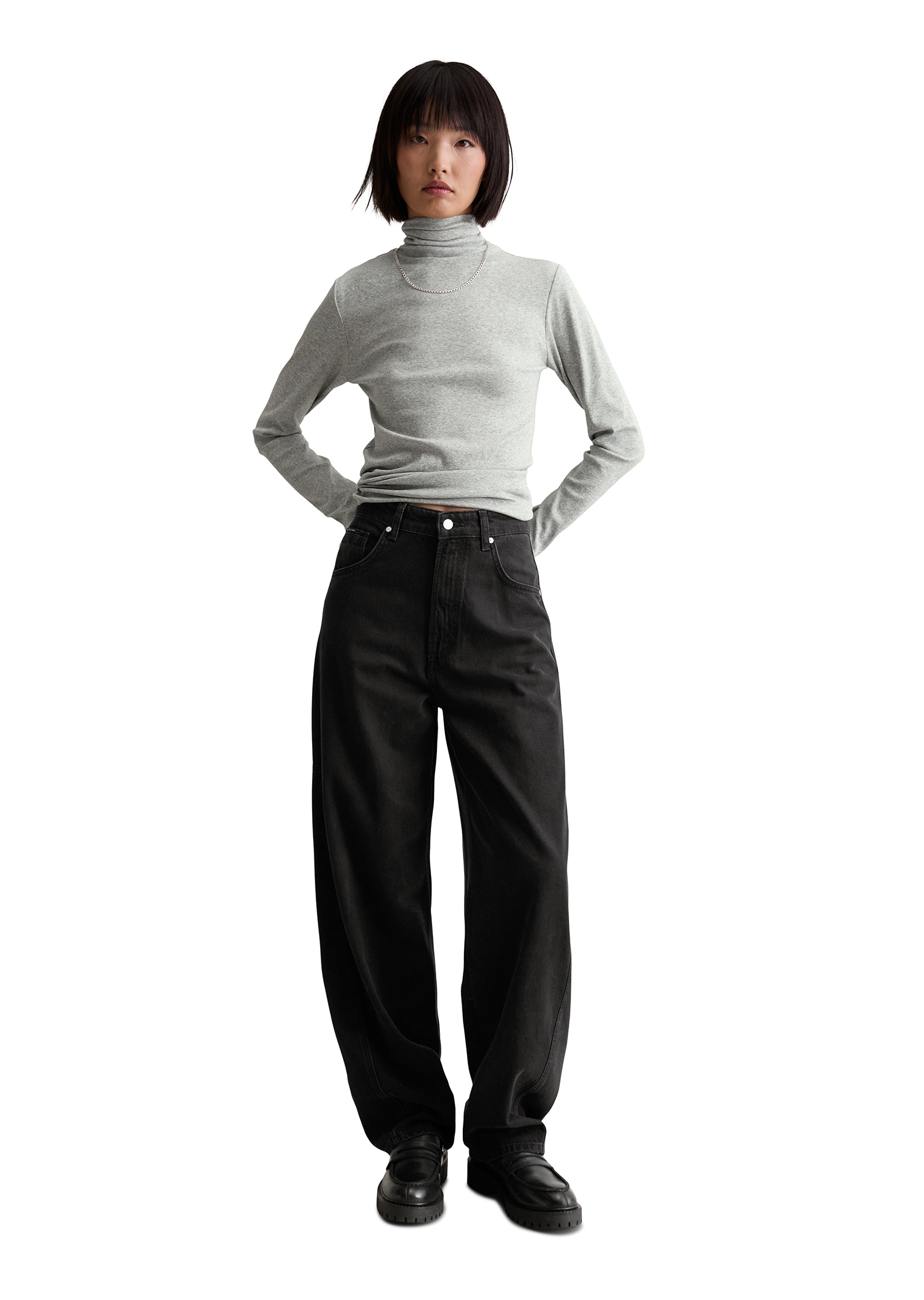 Marc O'Polo DENIM Rollkragenshirt »slim fit aus Rippjersey«