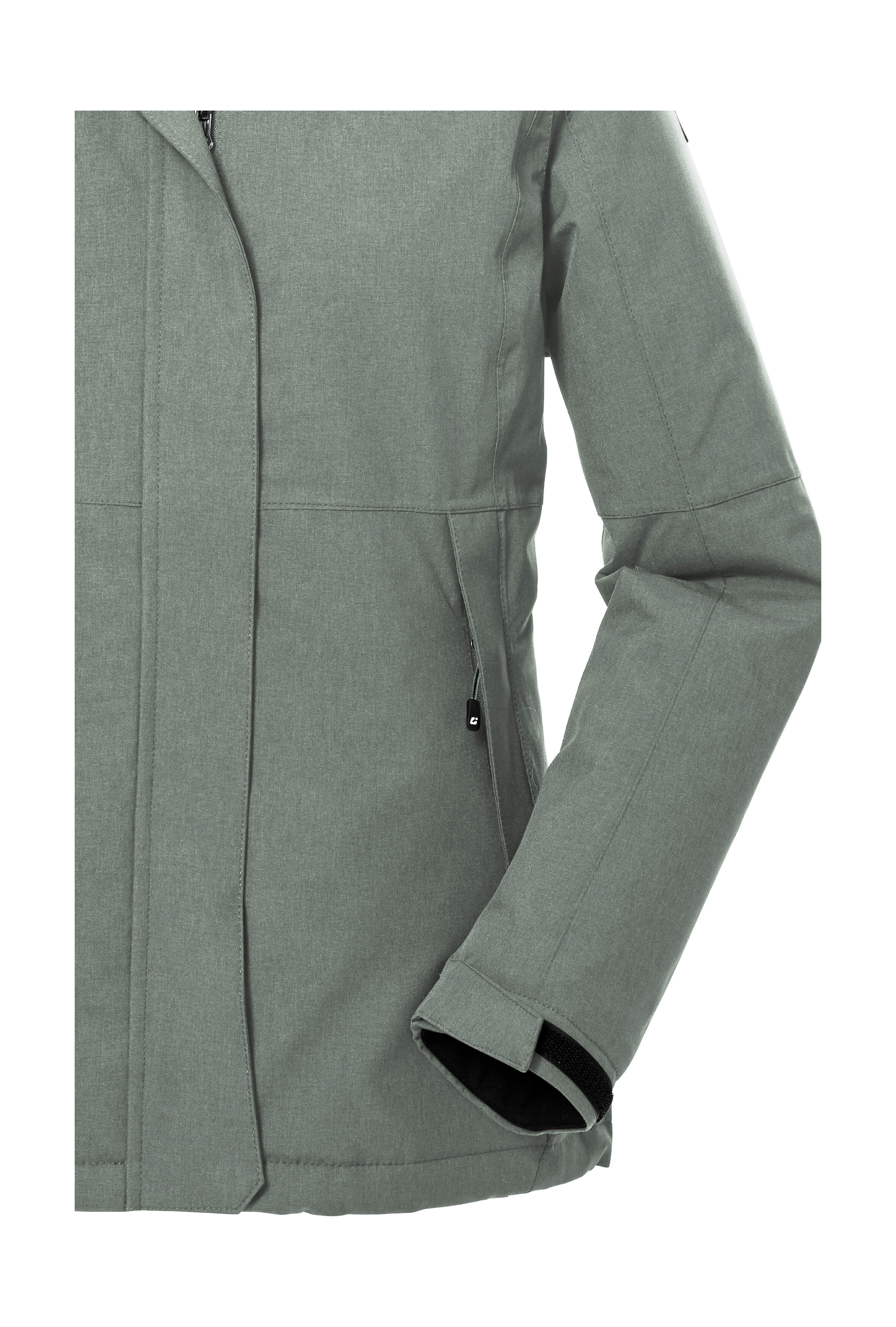 Killtec Outdoorjacke »KOW 37 WMN JCKT«, Wasserdichte Damenjacke mit abnehmbarer Kapuze und verstellbaren Bündchen