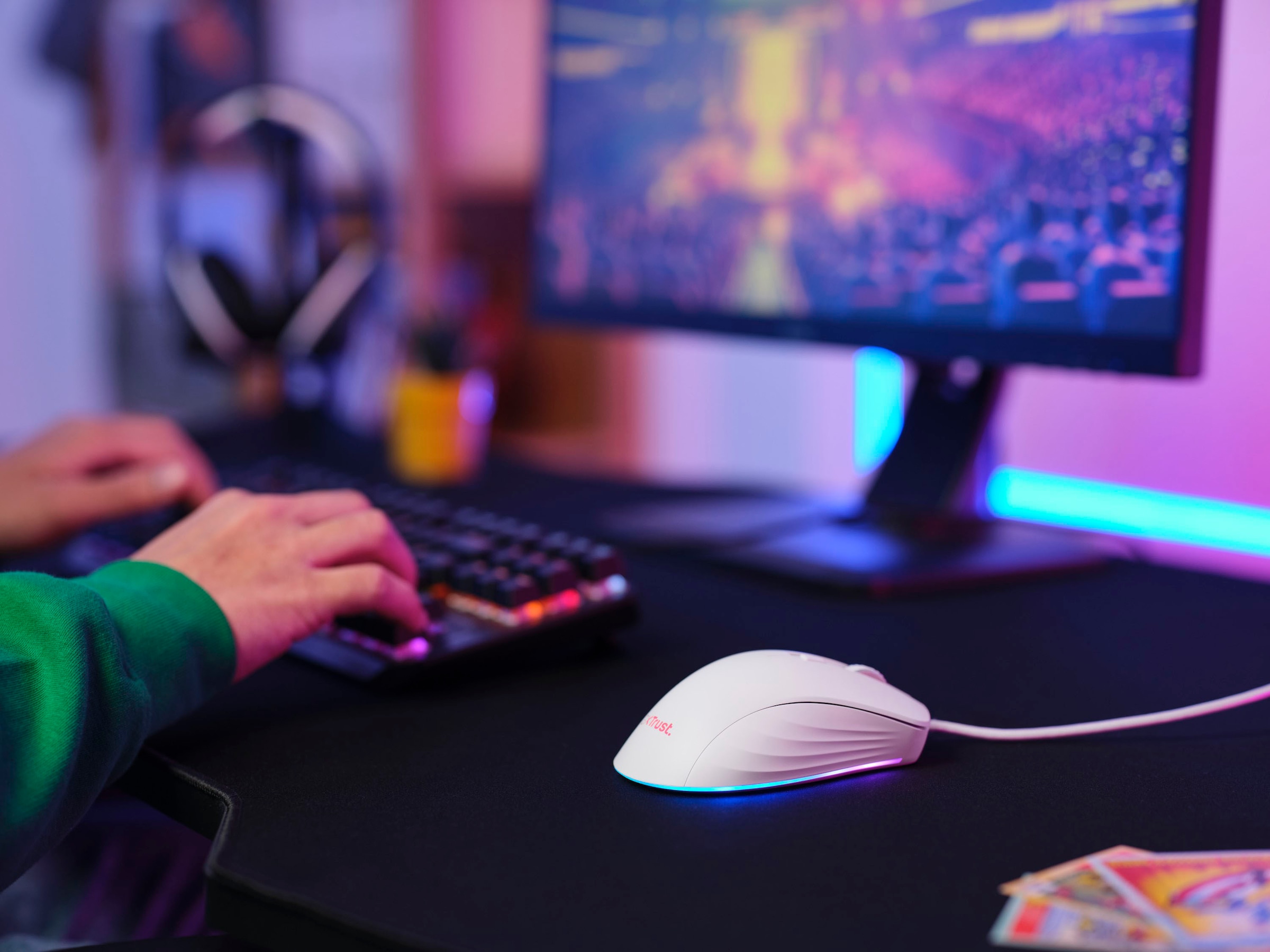 Trust Gaming-Maus »GXT924W Ybar+« kabelgebunden