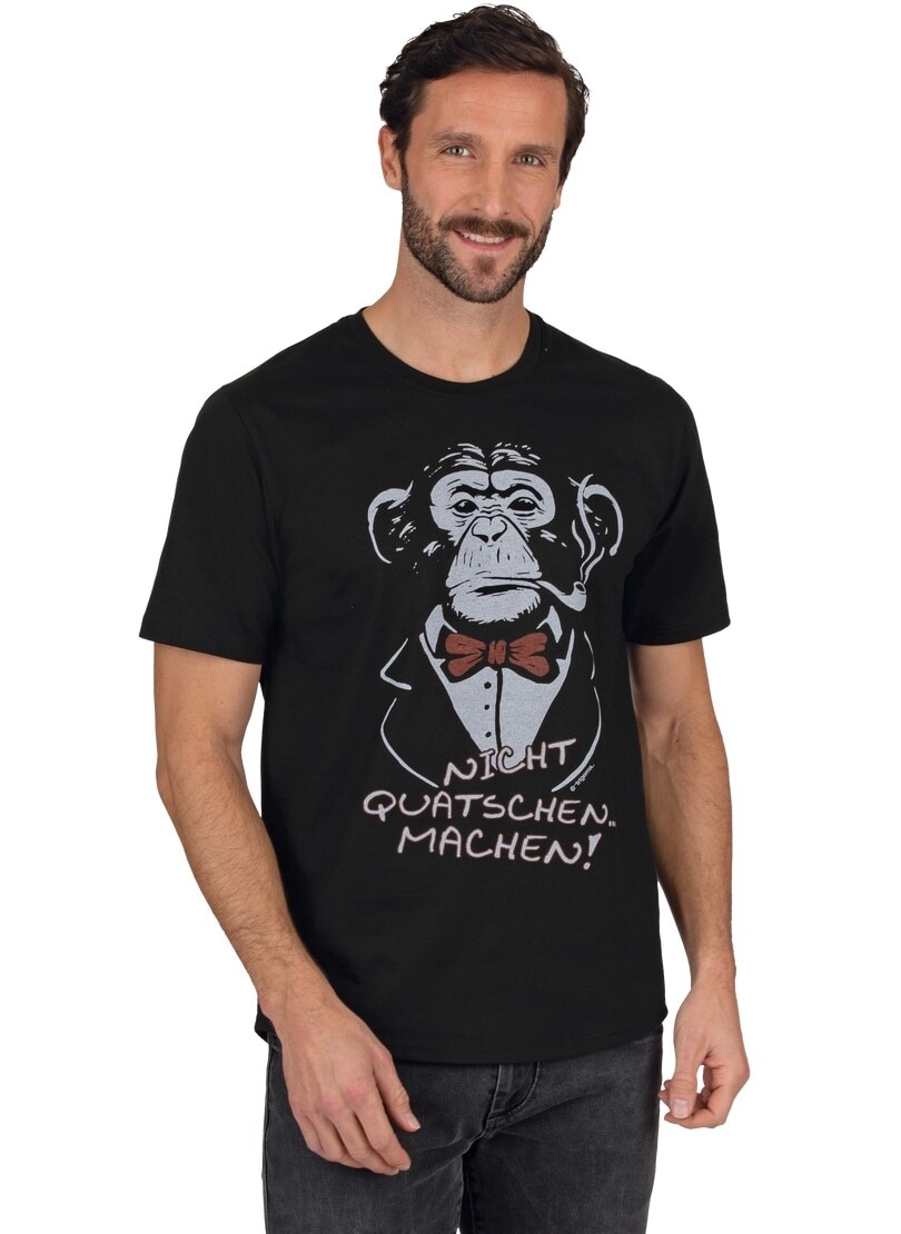 Spruch« Affen-Druckmotiv online bestellen Trigema »TRIGEMA bei T-Shirt T-Shirt OTTO mit und