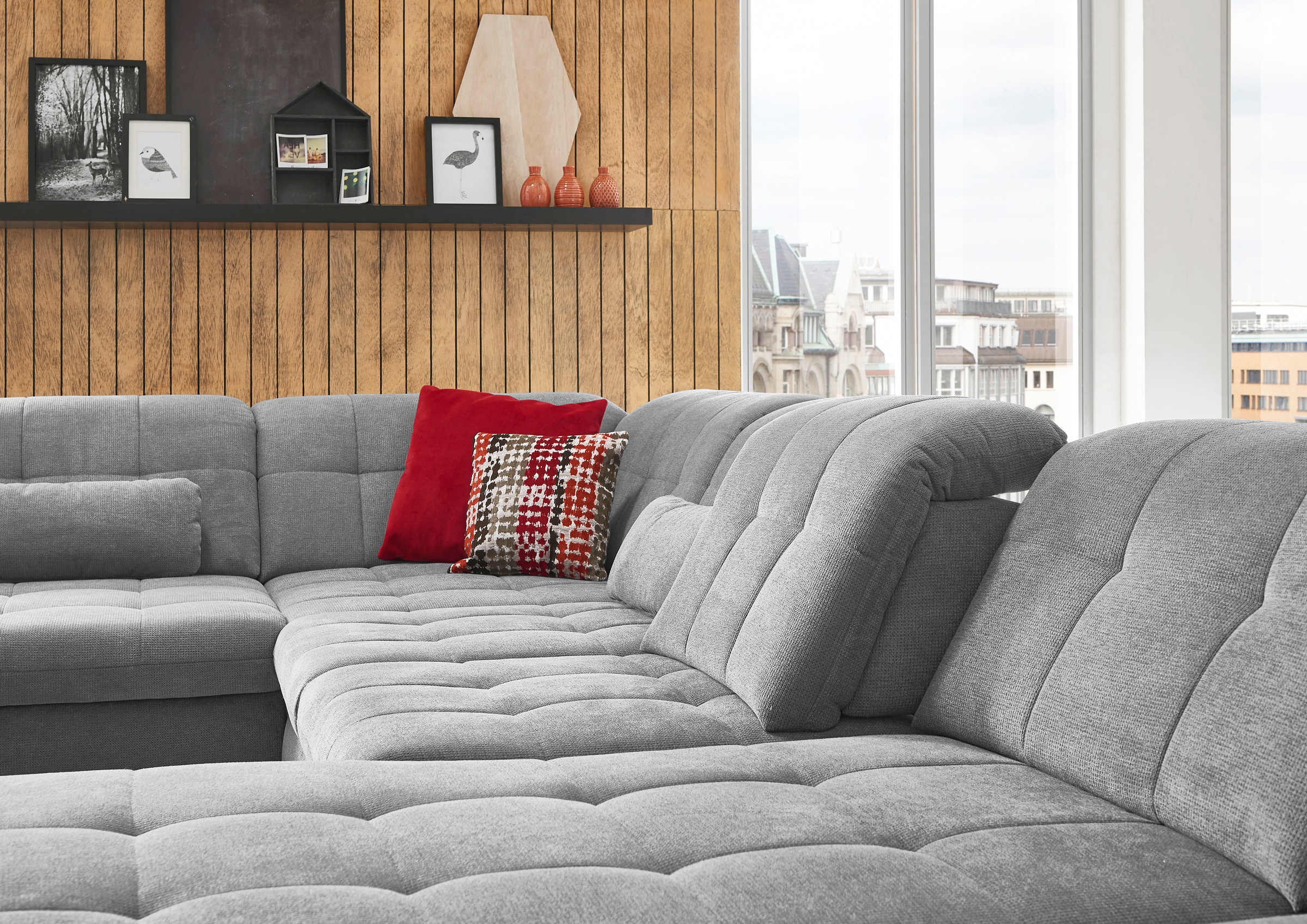 Die PlanBar Wohnlandschaft »MP-IN17004 U-Form« wahlweise mit Funktionen, Kaltschaum-Polsterung